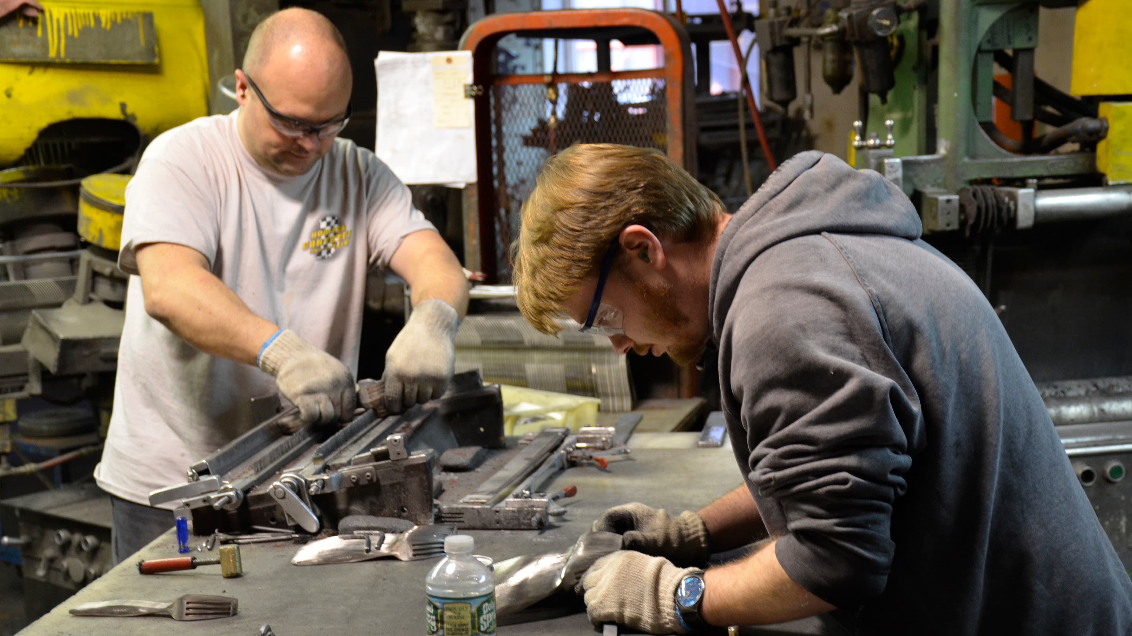 The company Oneida Limited had been making flatware in Sherrill, New York since 1880, but the factory was shut down in 2005 and work was shifted to Asia. Today, 53 people are working at a new company, Liberty Tabletop, the only manufacturer of flatware in