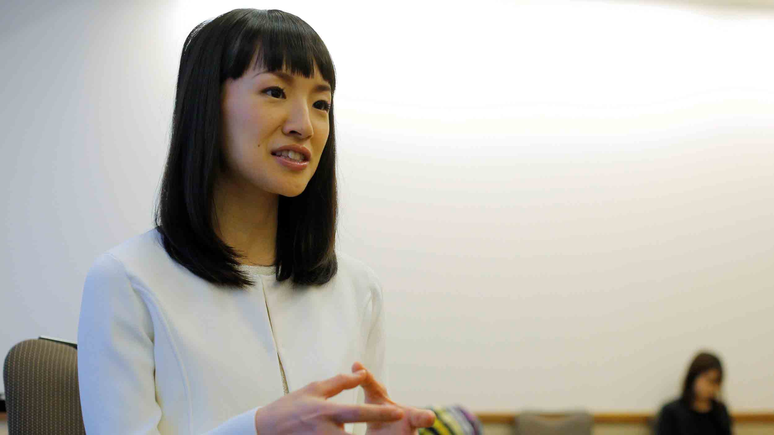 Marie Kondo speaks during an interview