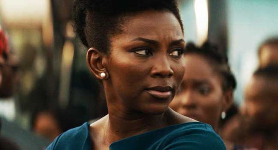 Side profile of Nigerian actress Genevieve Nnaji.