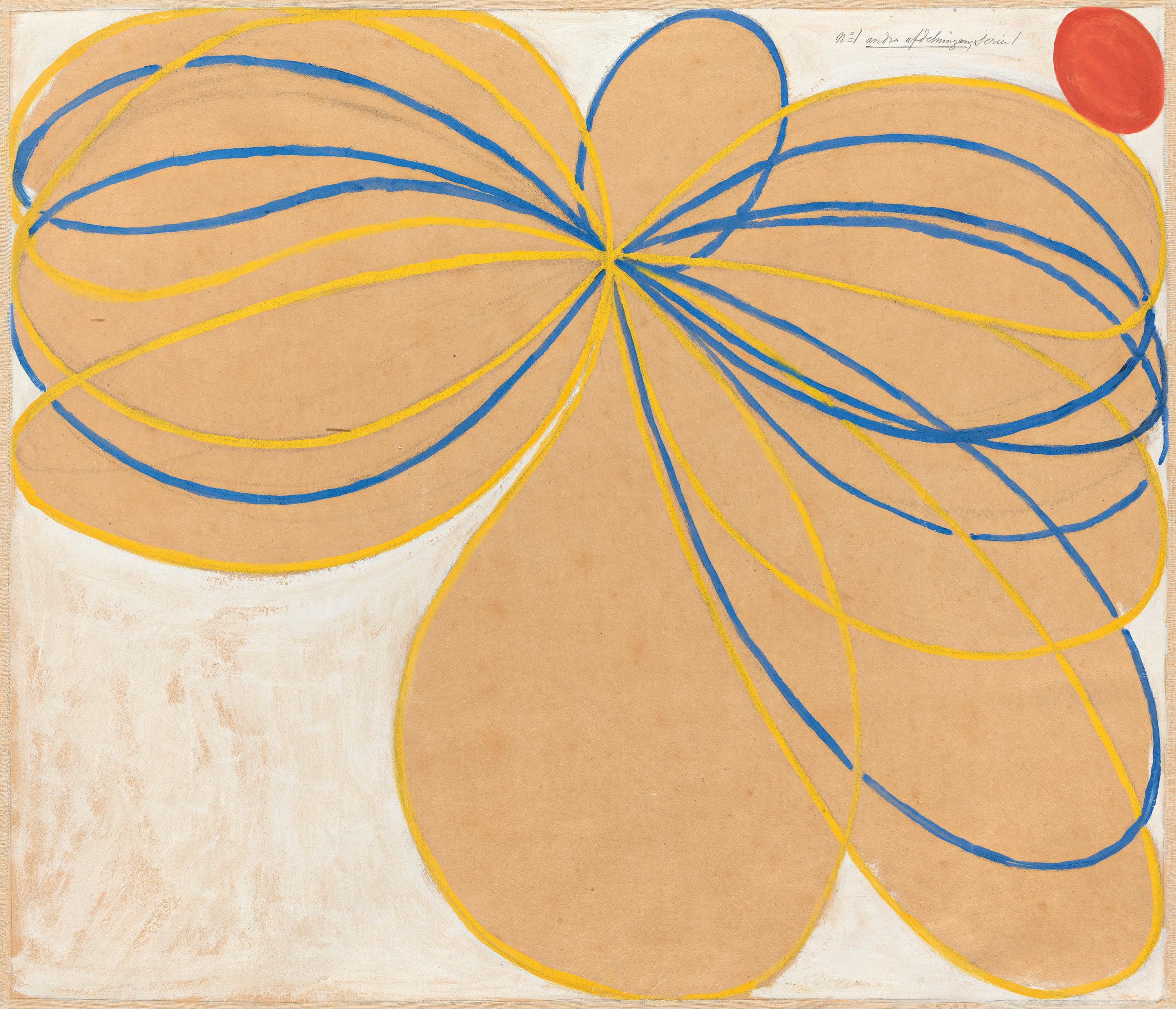 Hilma af Klint, “Group V, The Seven-Pointed Star, No. 1n (Grupp V, Sjustjärnan, nr 1),” 1908 from “The WUS/Seven-Pointed Star Series (Serie WUS/Sjustjärnan).”