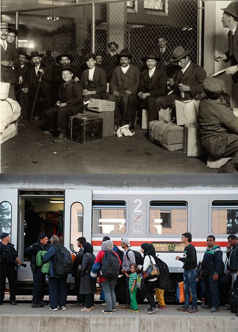 Syrian refugee Ellis Island immigrant match photo 01