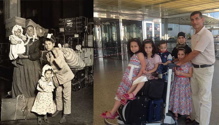 Syrian refugee Ellis Island immigrant match photos 08