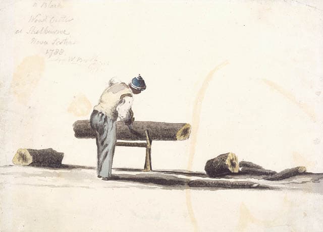 illustration of a black wood cutter.