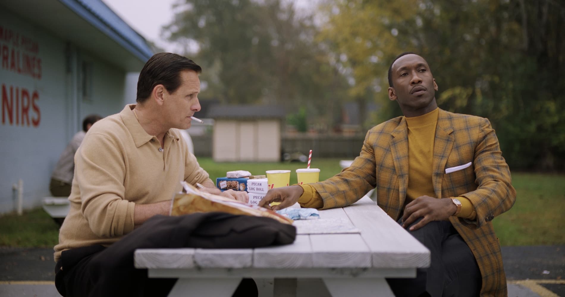 Viggo Mortensen and Mahershala Ali in “Green Book”