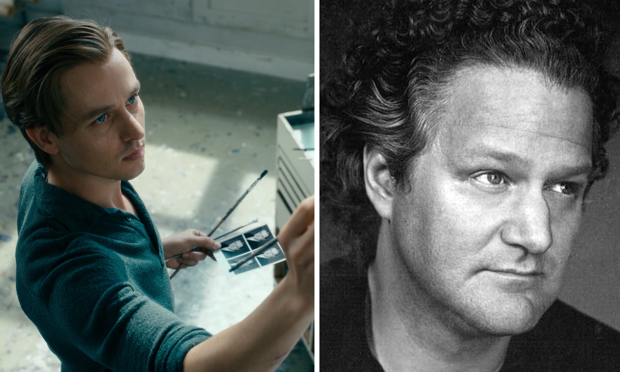 Tom Schilling as Kurt Barnet in “Never Look Away” and the director, Florian Henckel von Donnersmarck.