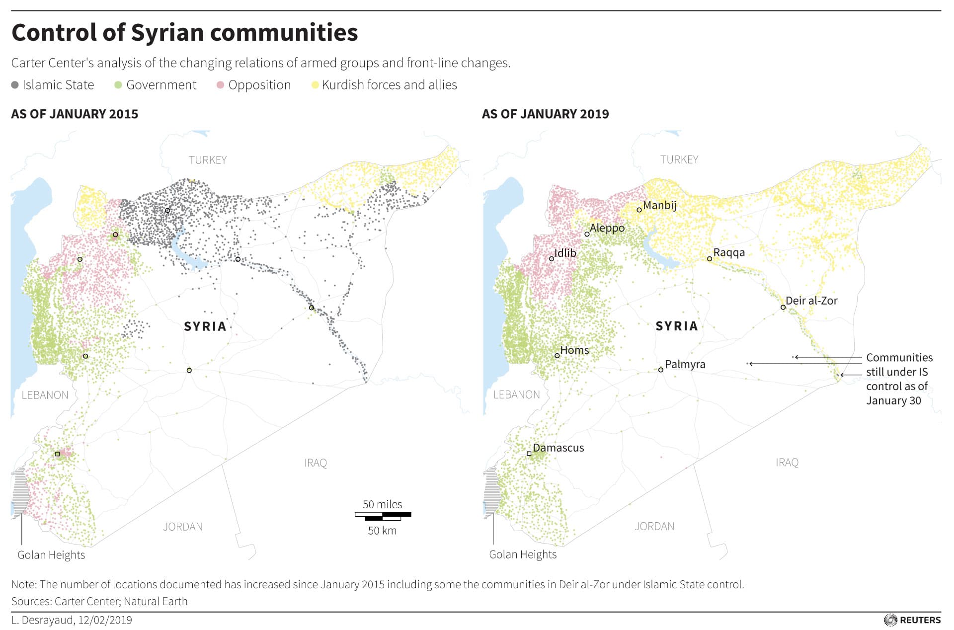 Syria control map
