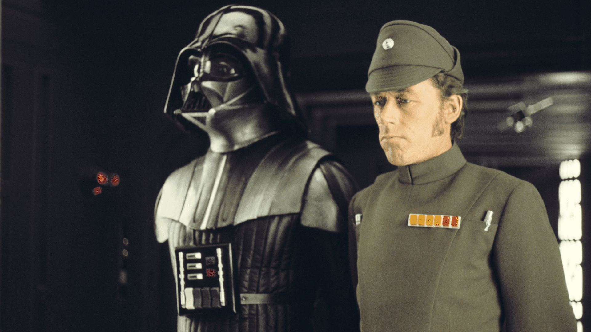 Darth Vader and Imperial Officer. Costume Design by John Mollo. Star Wars: A New Hope (1977)