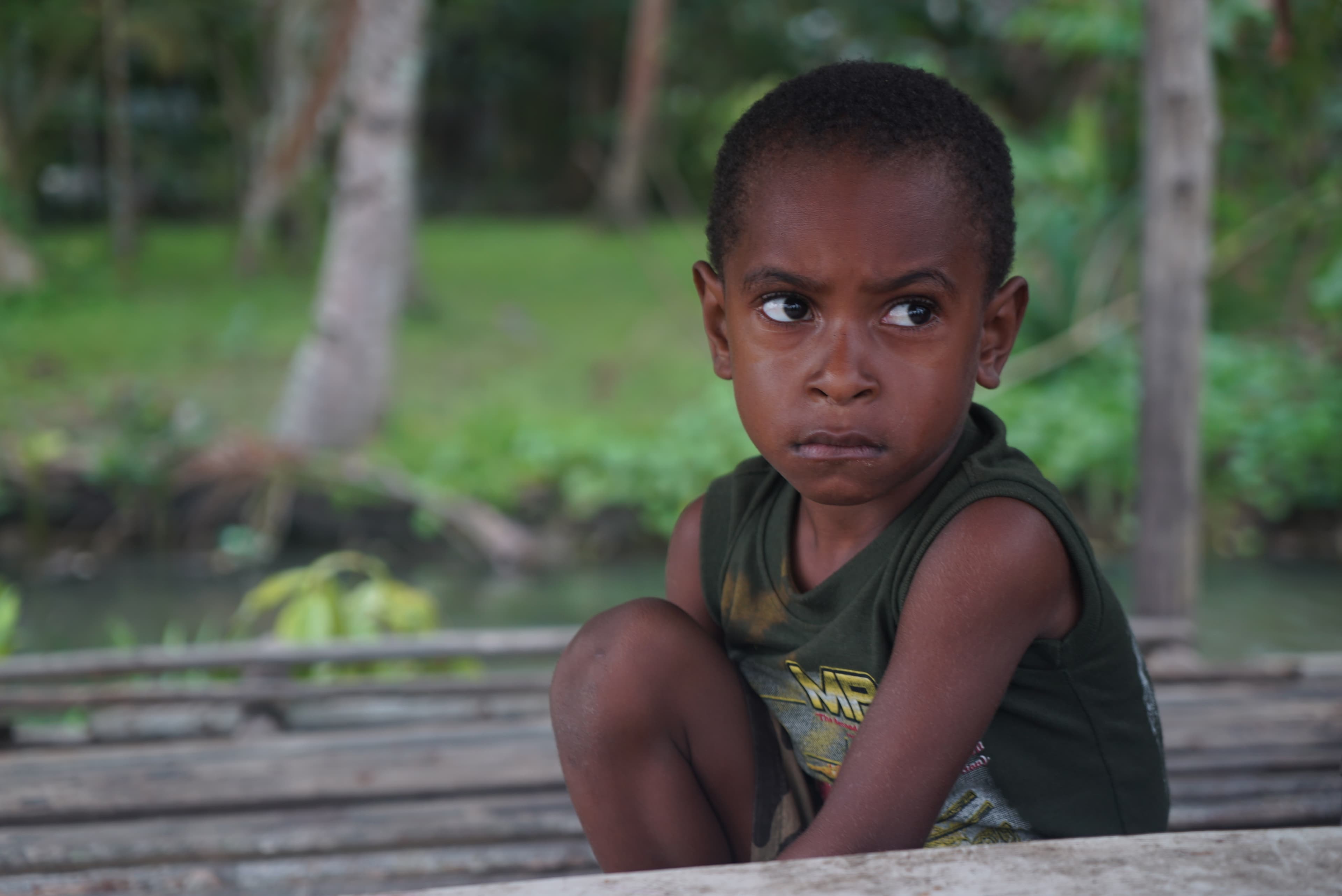 Child in Kerema town where TB is a daily struggle.