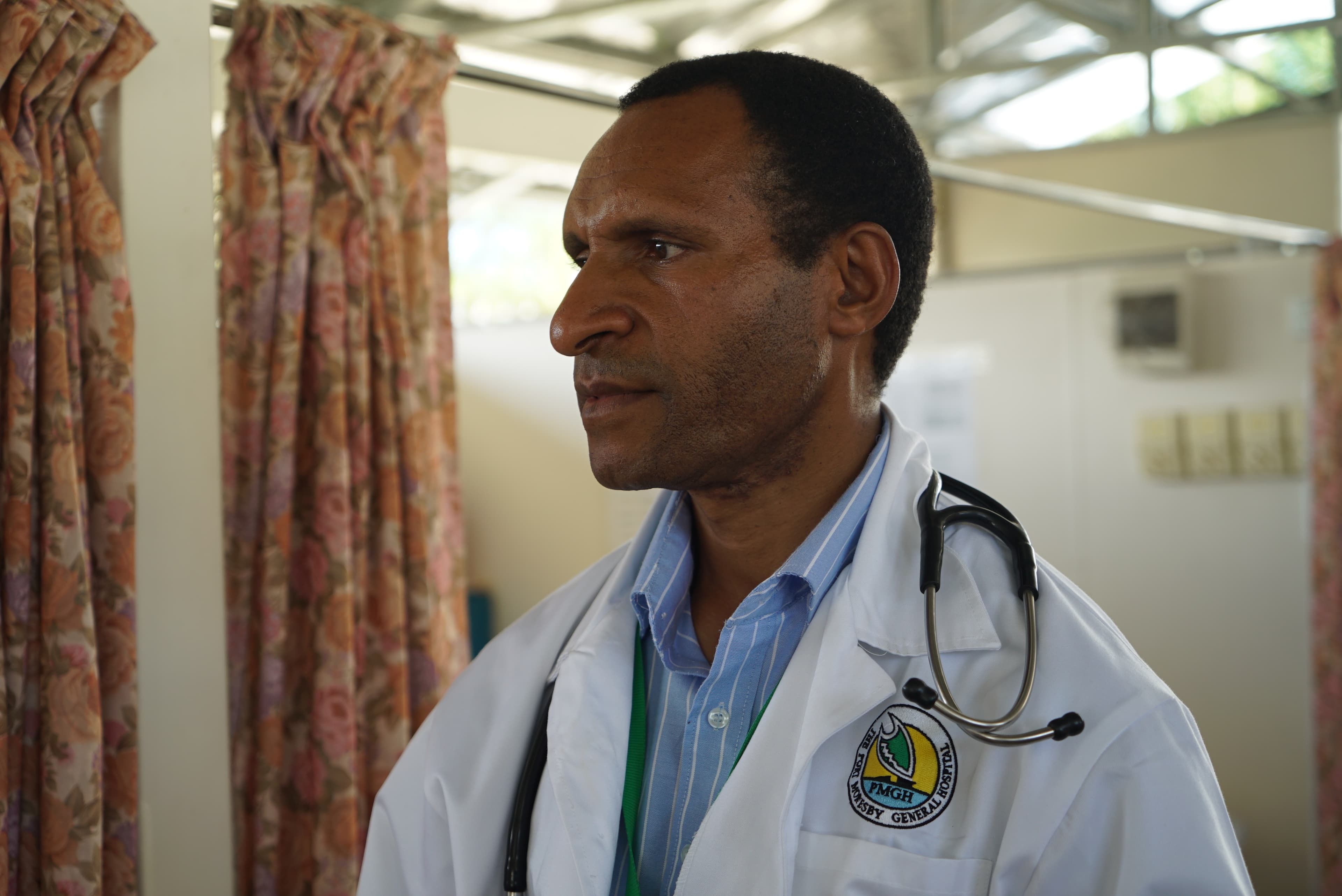 Doctor at hospital treats TB