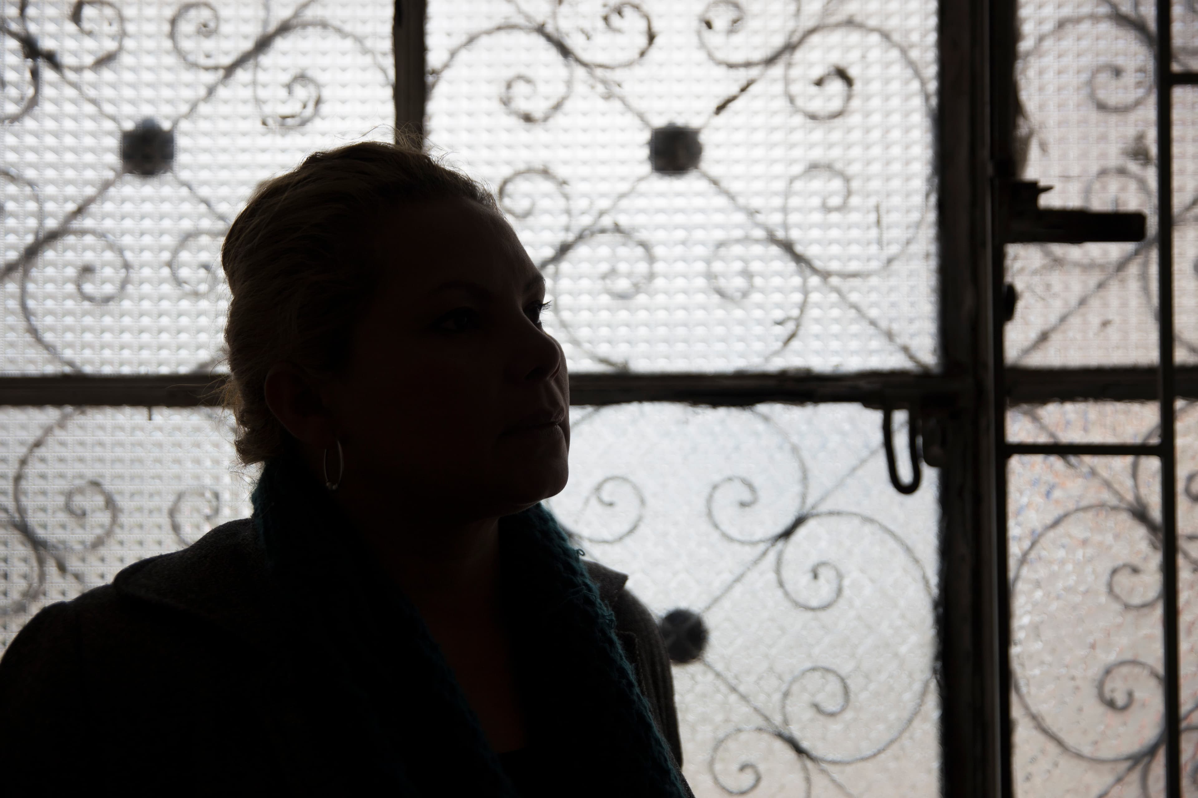 the silhouette of a woman