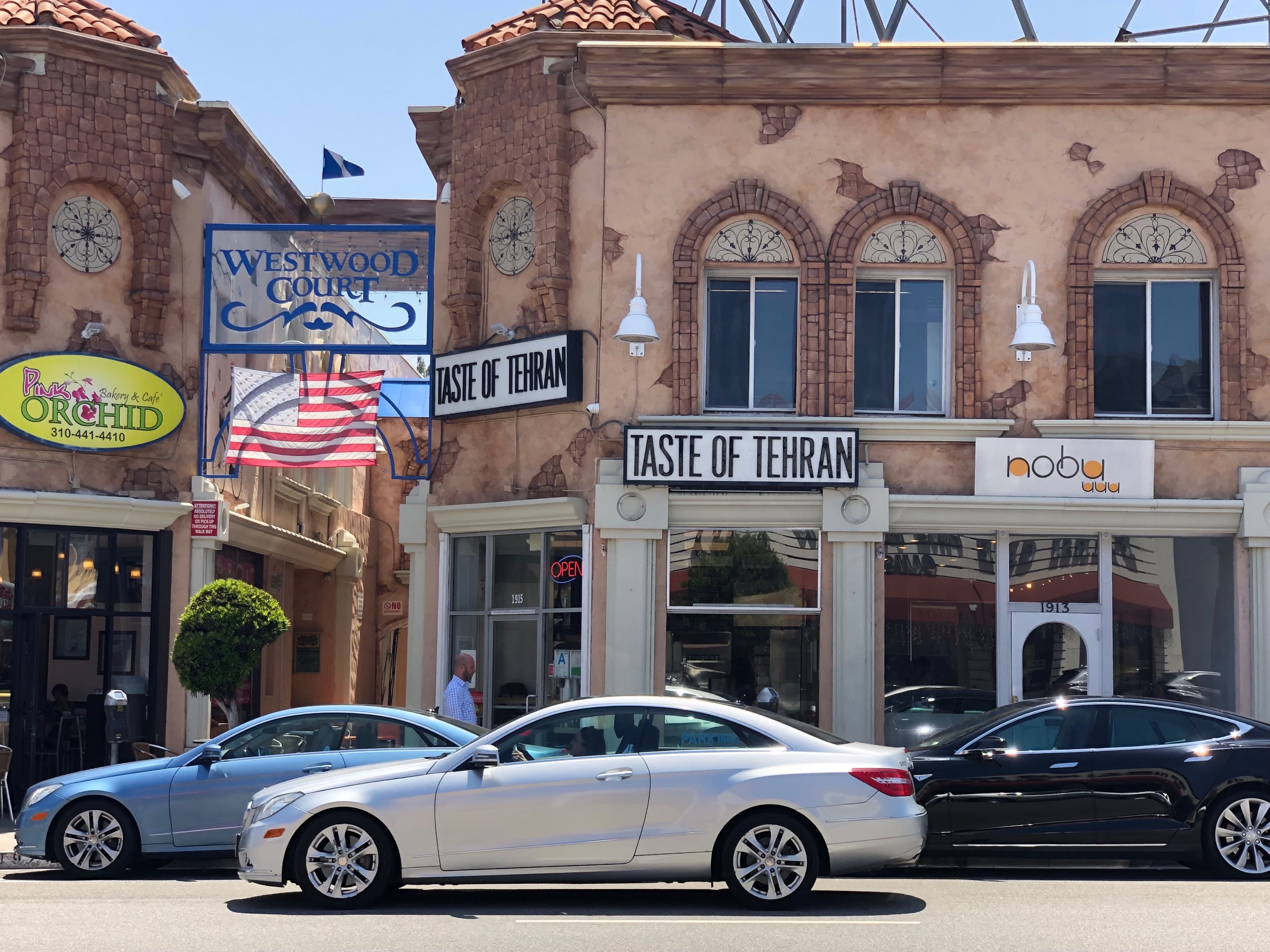 Iranian American businesses in Westwood, Los Angeles, California.