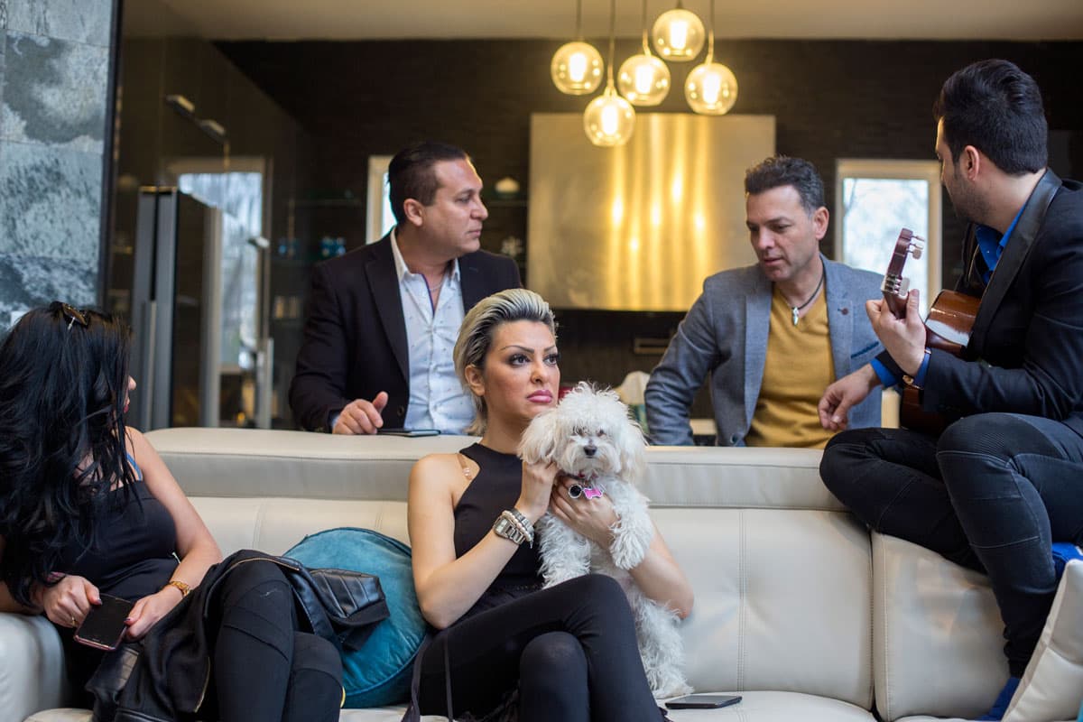 Neda Tabesh socializing with her Iranian friends. Tabesh, who moved to Canada five years ago, has been fighting with breast cancer for two years, but she says she is feeling better now.