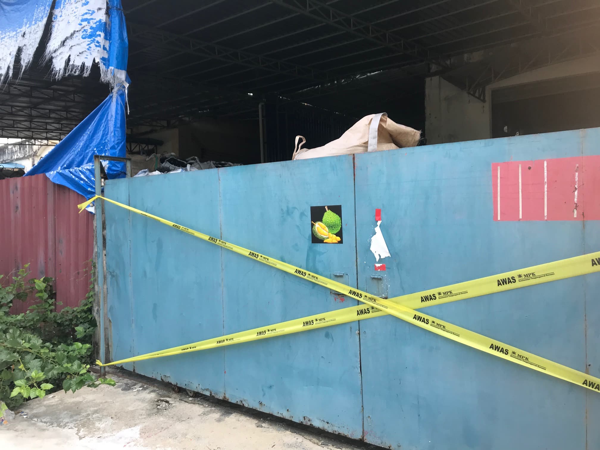 A Malaysian plastics recycling factory