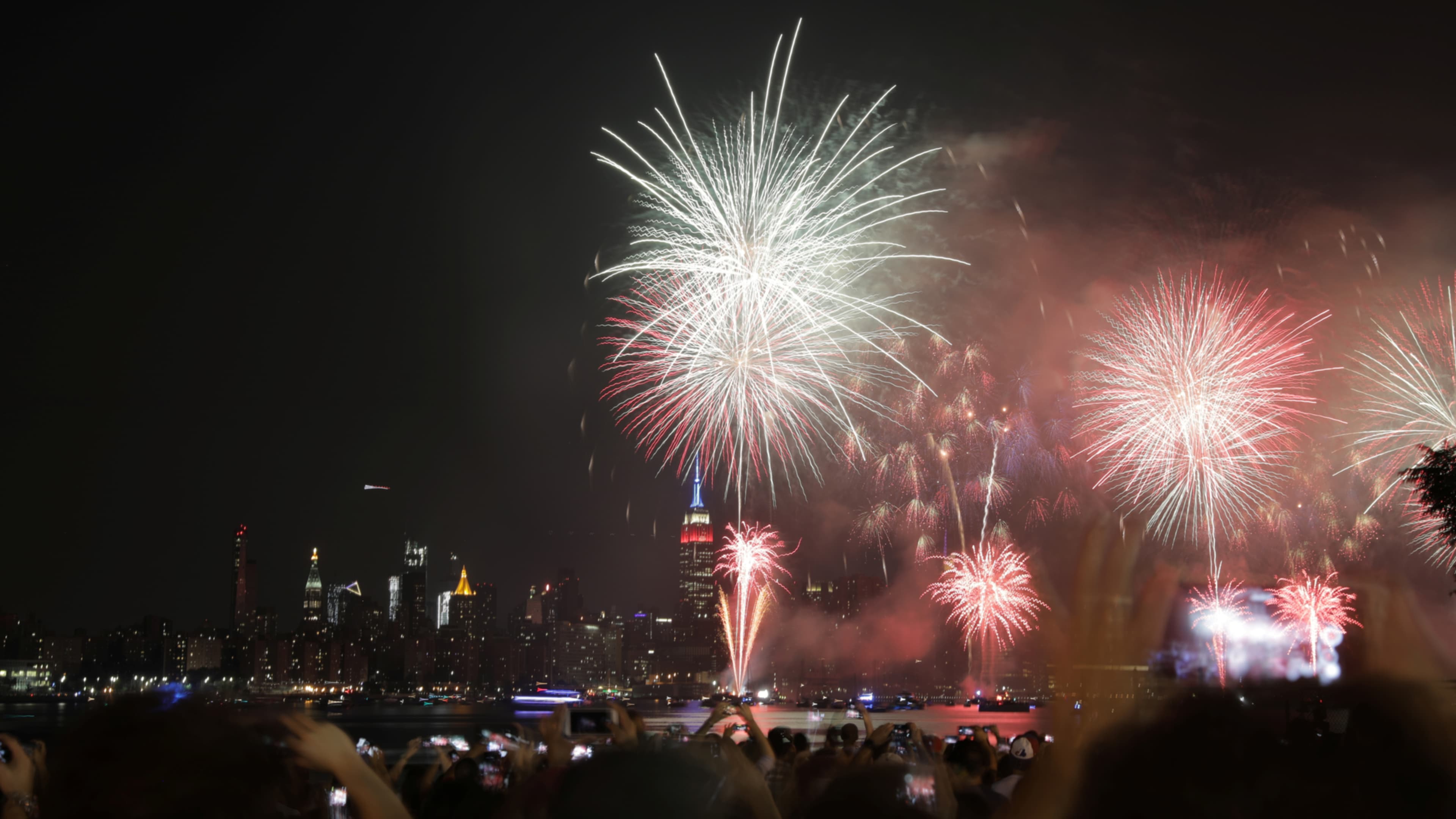 fireworks over NYC