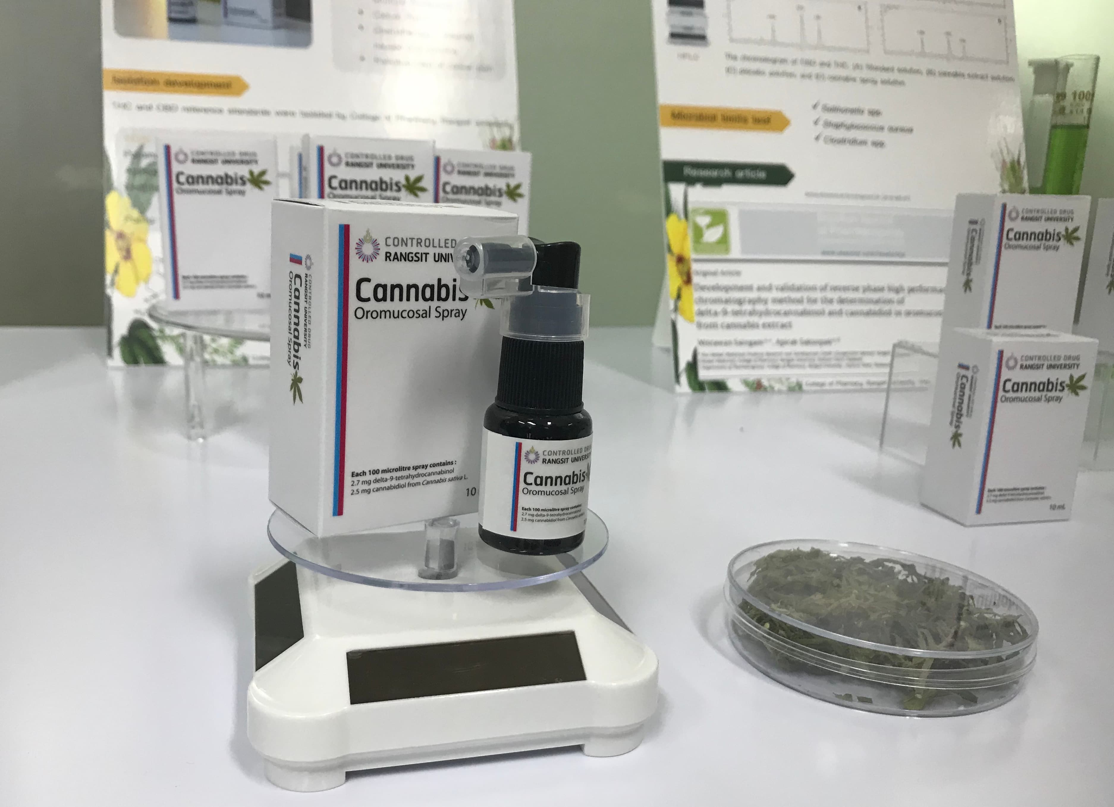 A THC-infused nasal spray invented in a Thai research lab north of Bangkok.