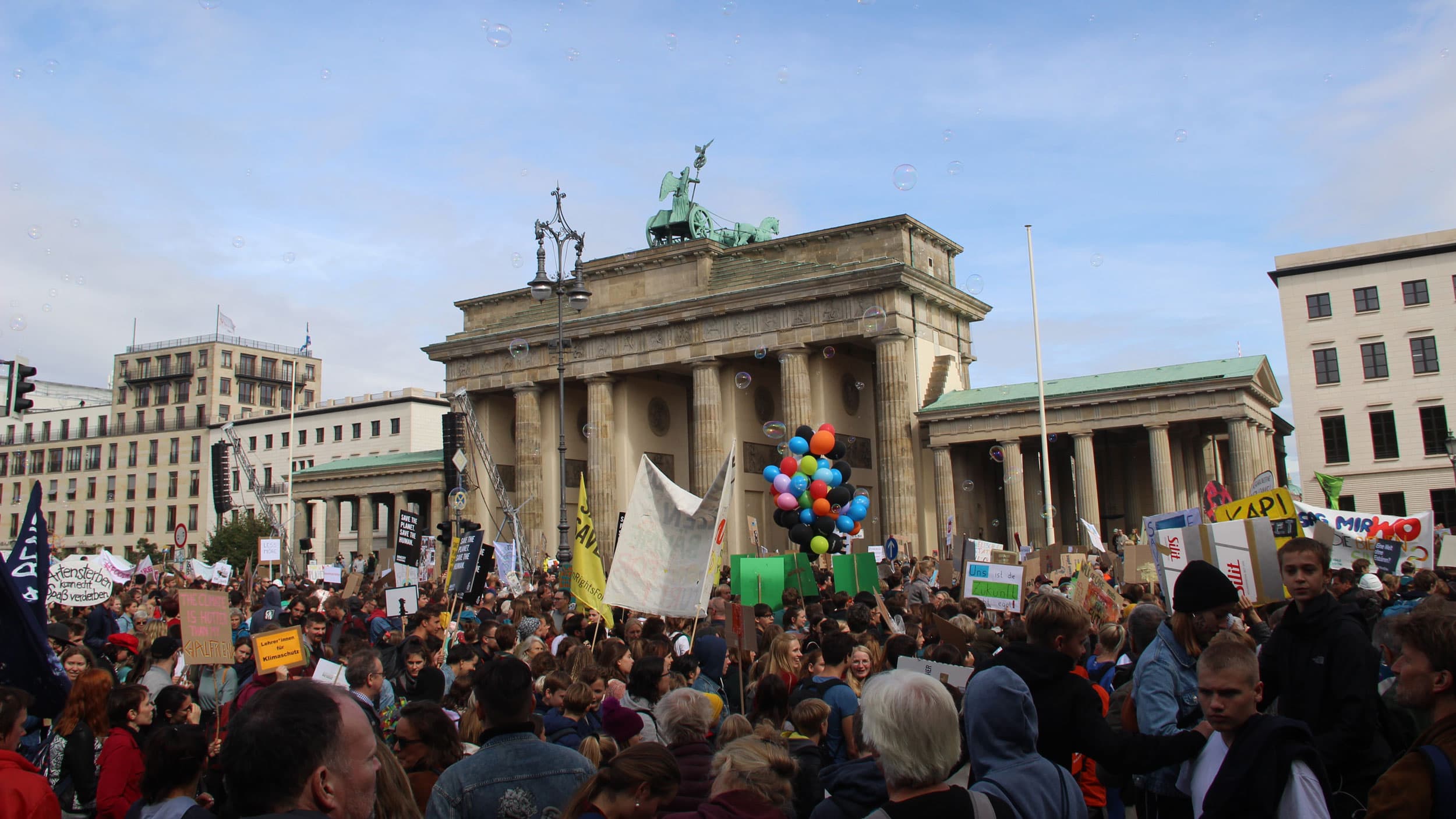 An estimated 100,000 people turned out for the climate strike in Berlin on Sept. 20, 2019.