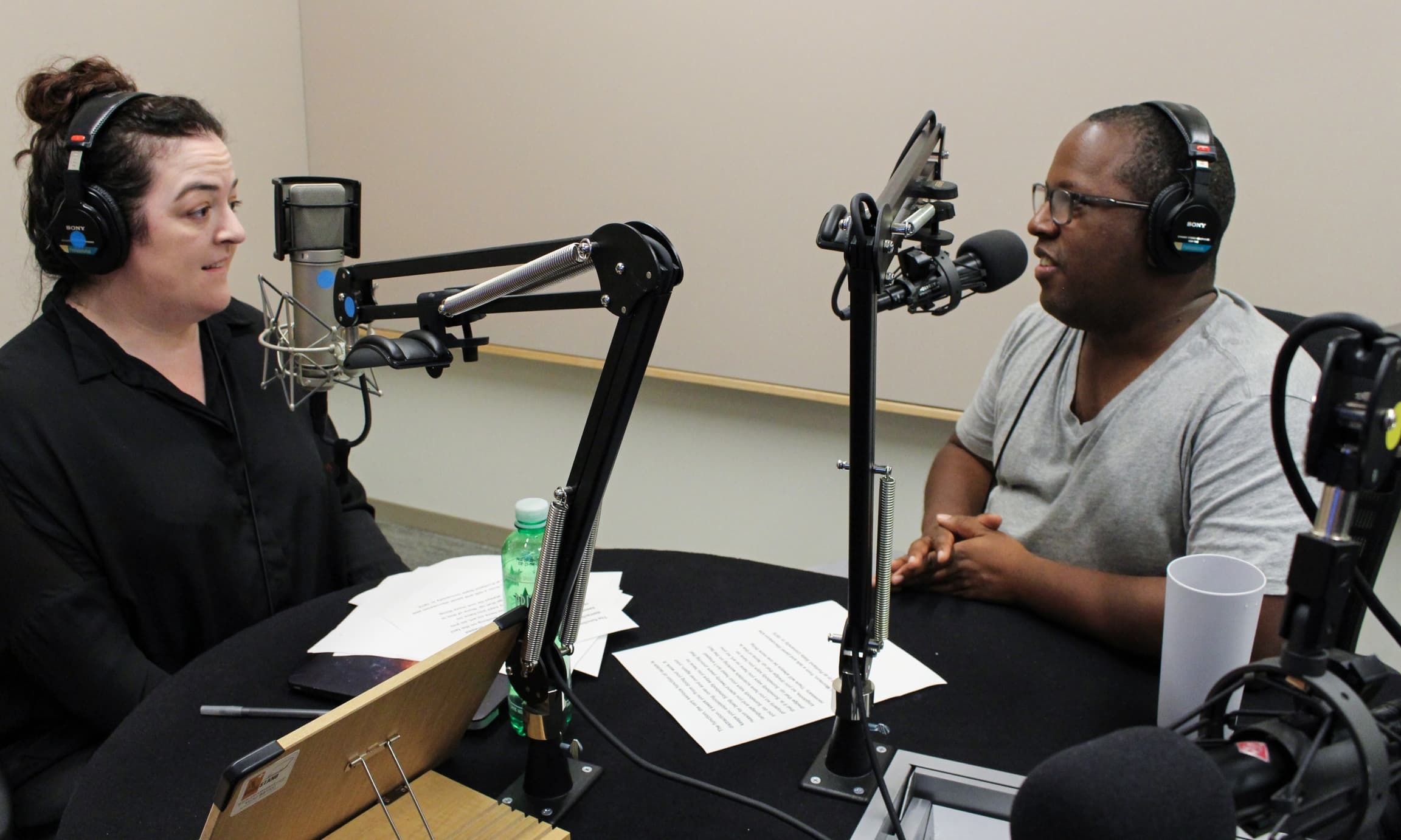 Maeve Higgins and Michael B. Jackson in conversation.