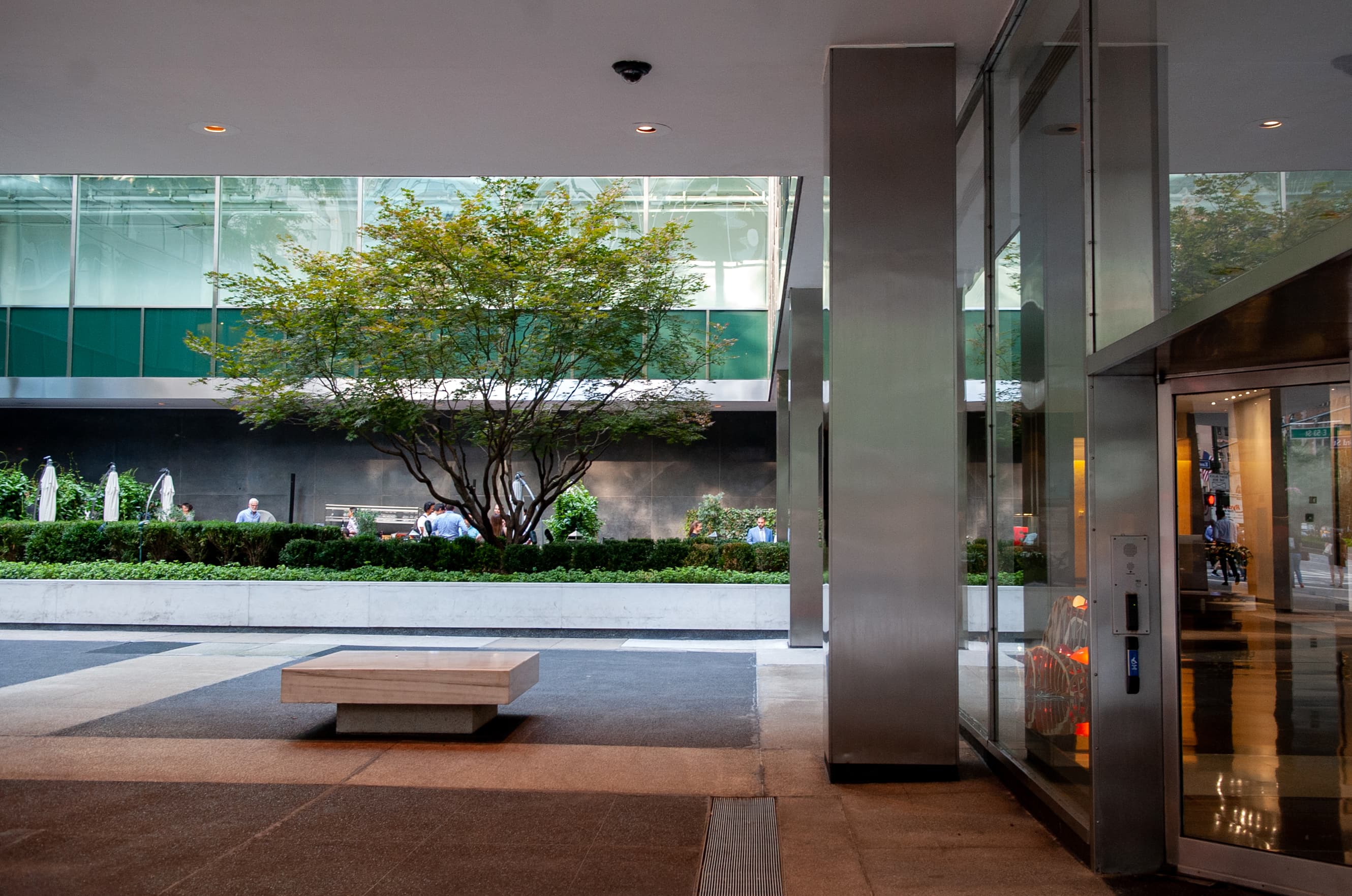 The Lever House plaza.
