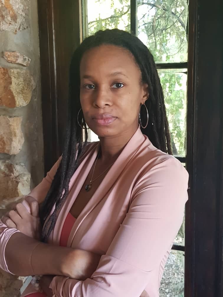 A woman poses for the camera