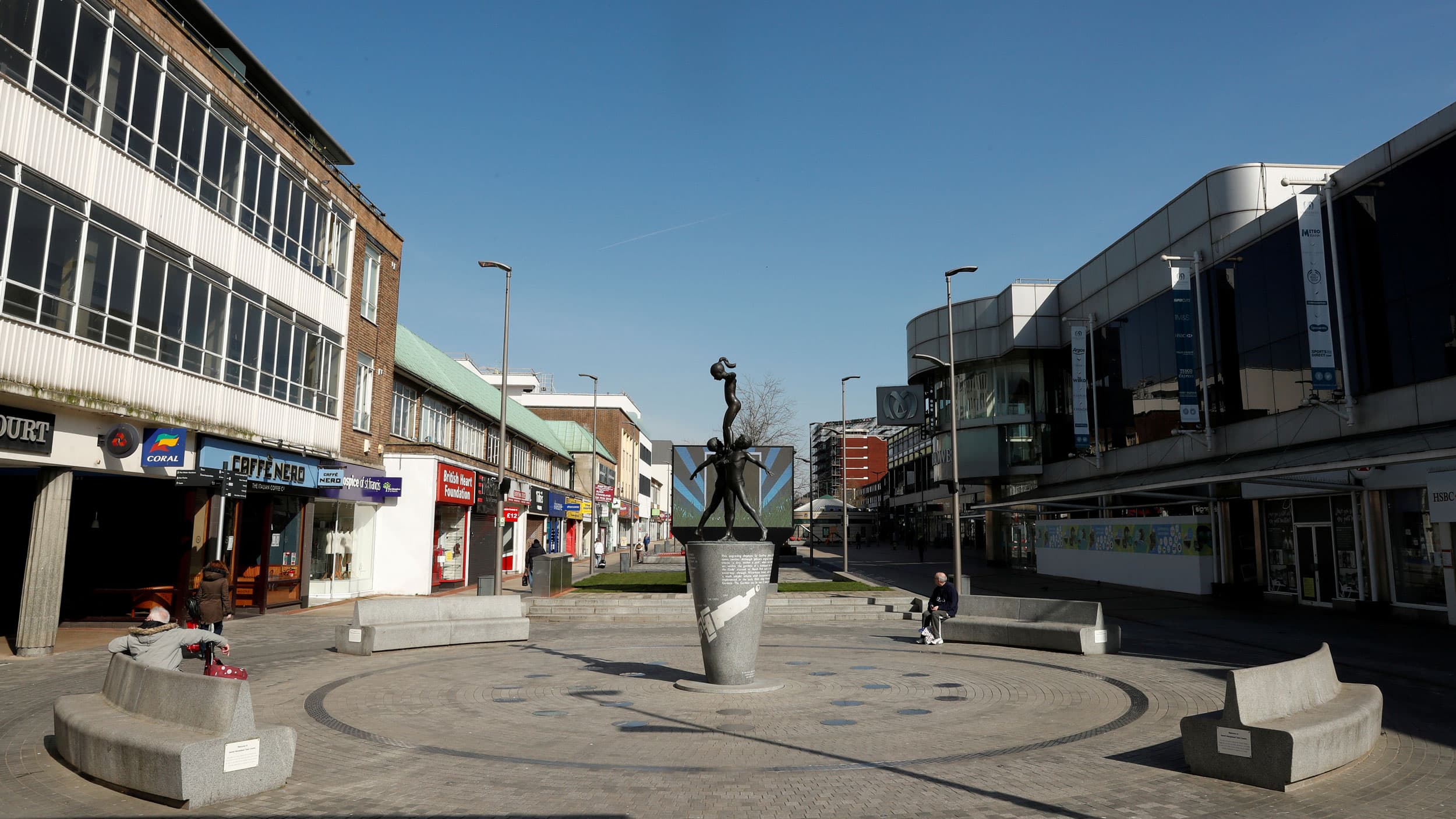 A general view of an empty high street