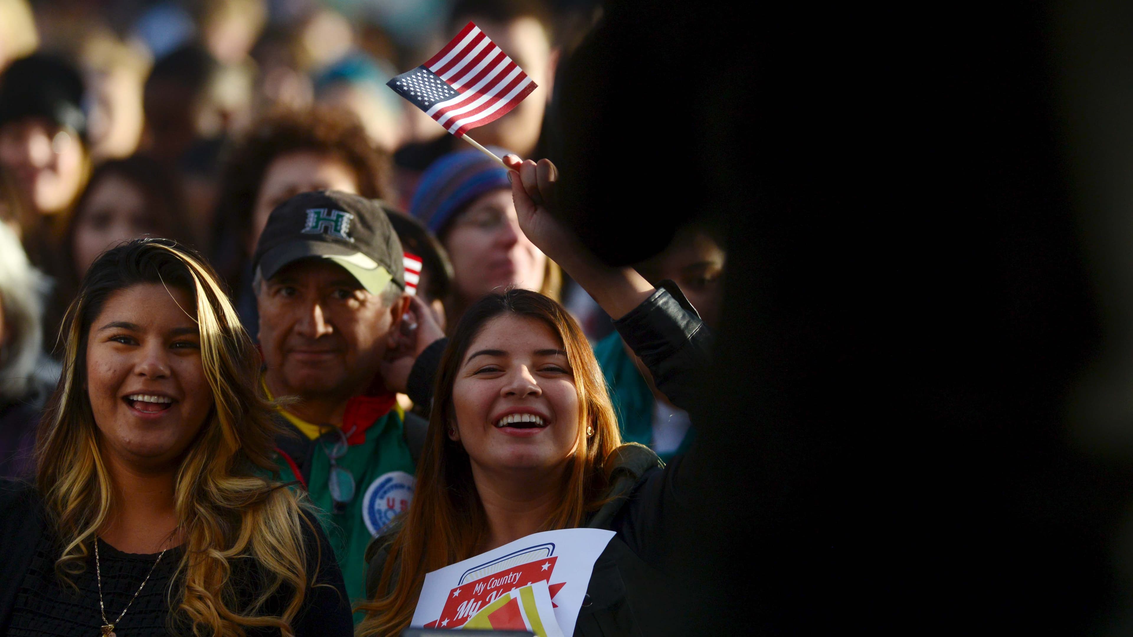 Latino leaders and immigration reform supporters gather at the University of Colorado to launch a voter registration campaign to mobilize Colorado's Latino, immigrant and allied voters on Oct. 28, 2015.