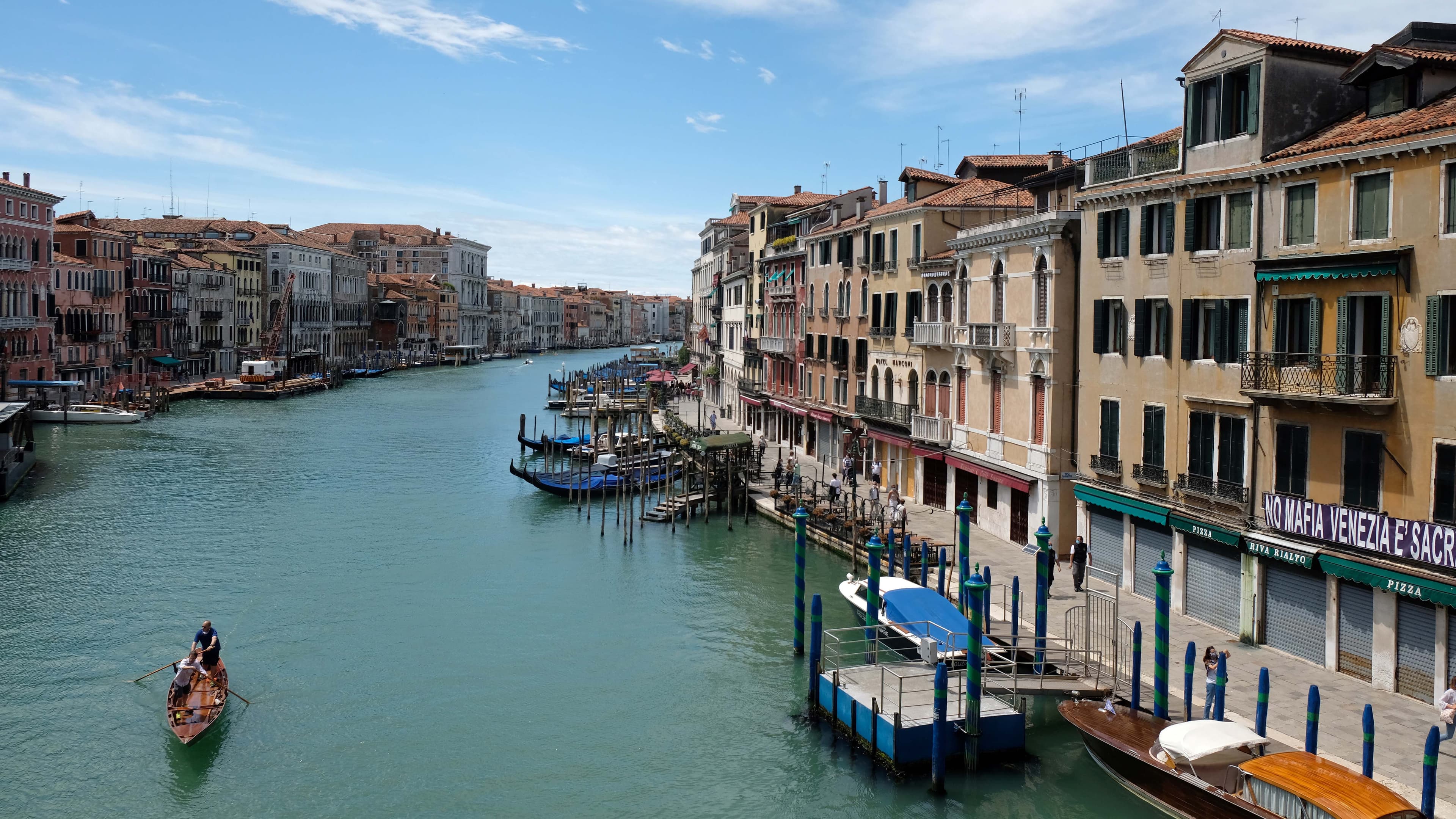 A view of the Grand Canal following the outbreak of the coronavirus disease (COVID-19) in Venice, Italy, May 24, 2020.