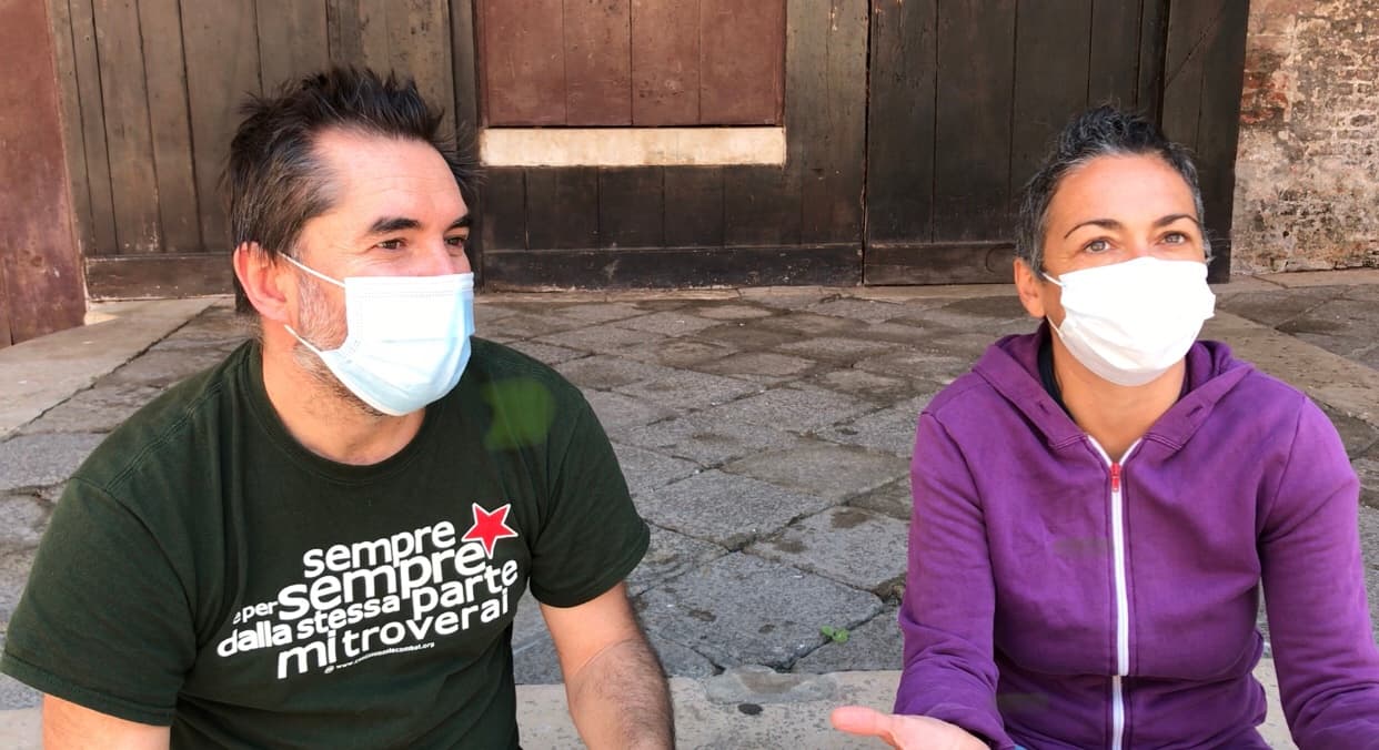 Maria Fiano and Francesco Penzo are the co-founders of Ocio, an organization that collects data on and advocates for housing rights in Venice.