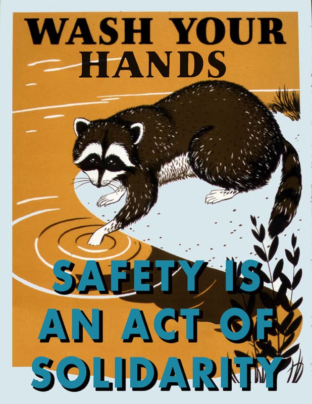 This poster submitted by an anonymous artist conveys a public service announcement. 