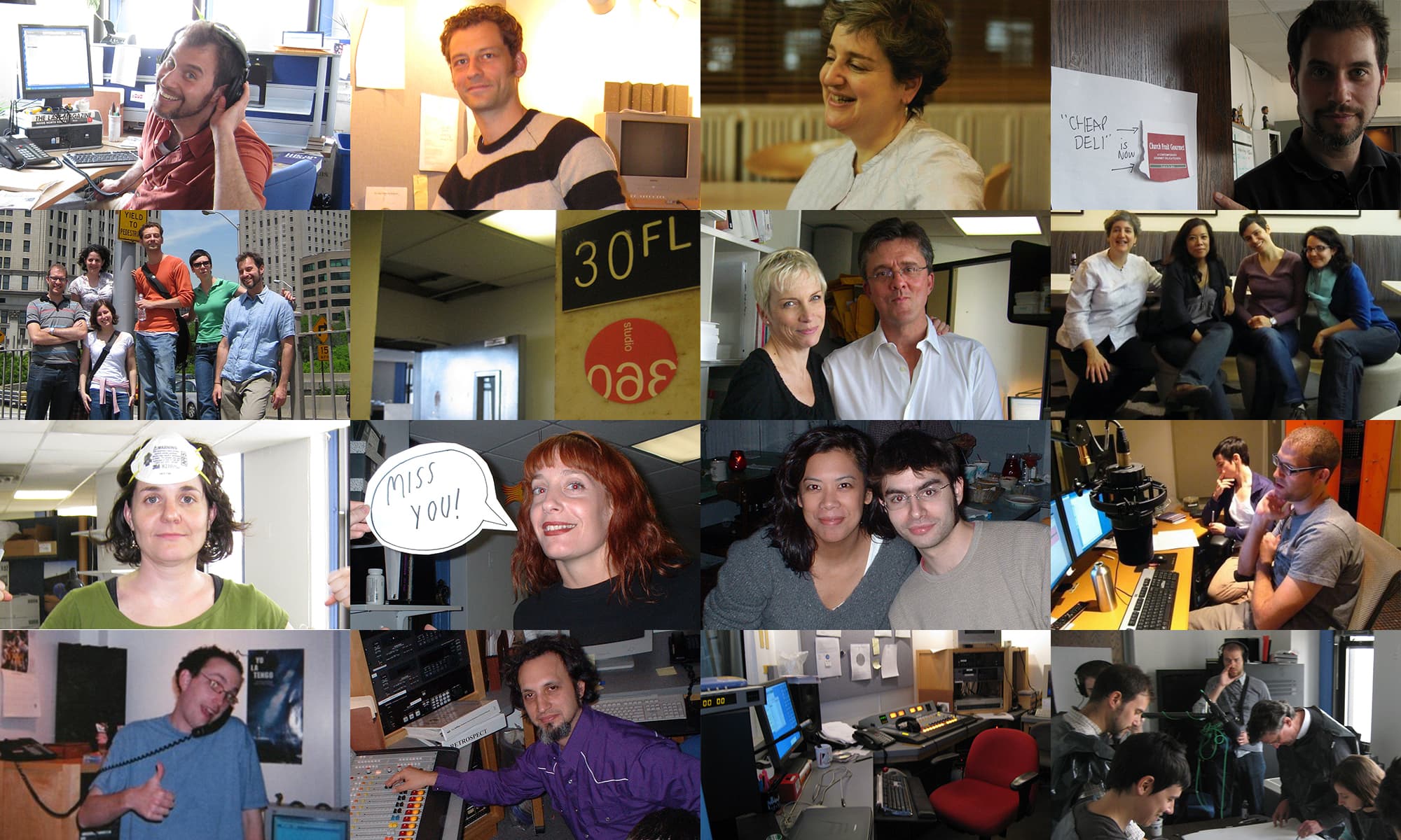Studio 360 staff through the years.