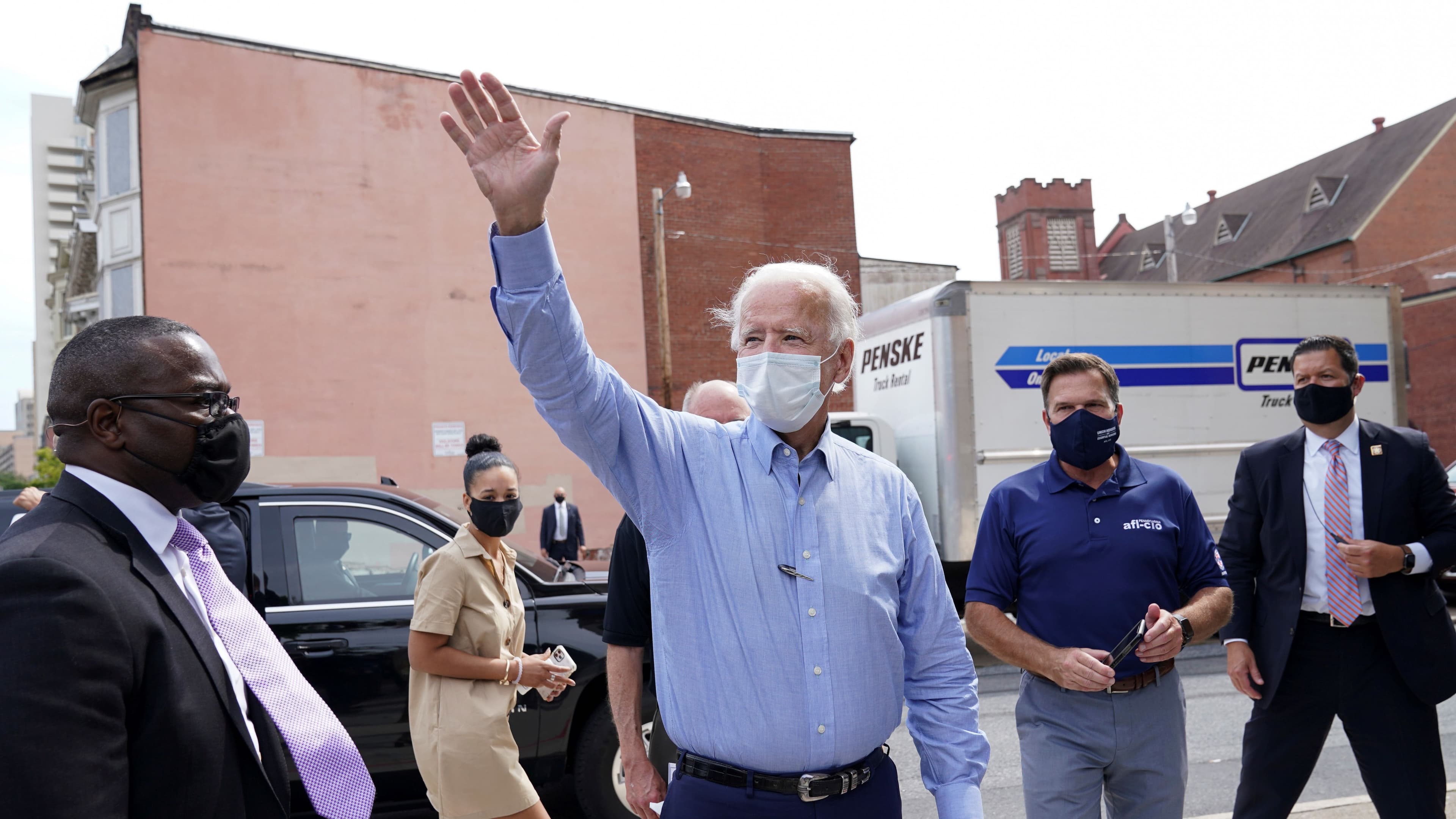 Joe Biden waving