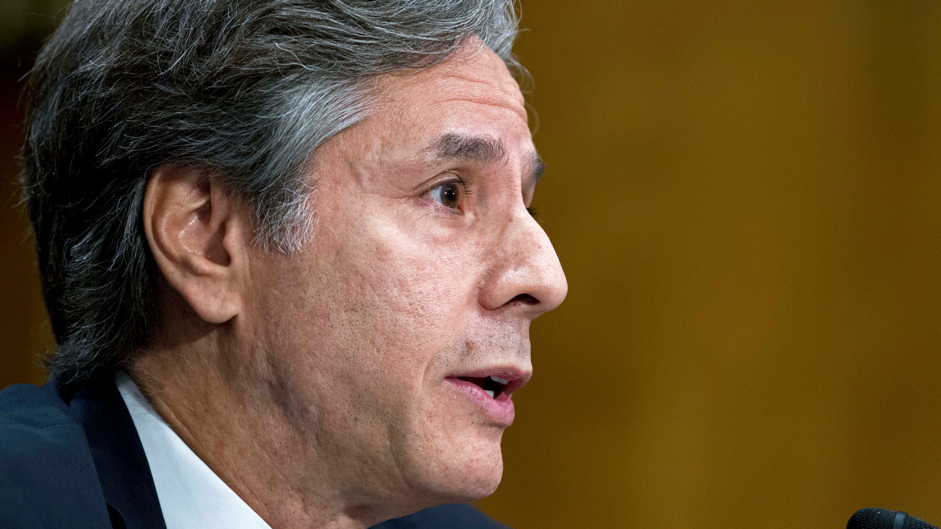 Deputy Secretary of State Antony Blinken testifies on Capitol Hill in Washington, Thursday, Sept. 29, 2016, before the Senate Foreign Relations Committee hearing on Syria.