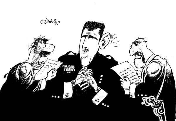 Untitled, by Ali Ferzat, Syria, June 2011.