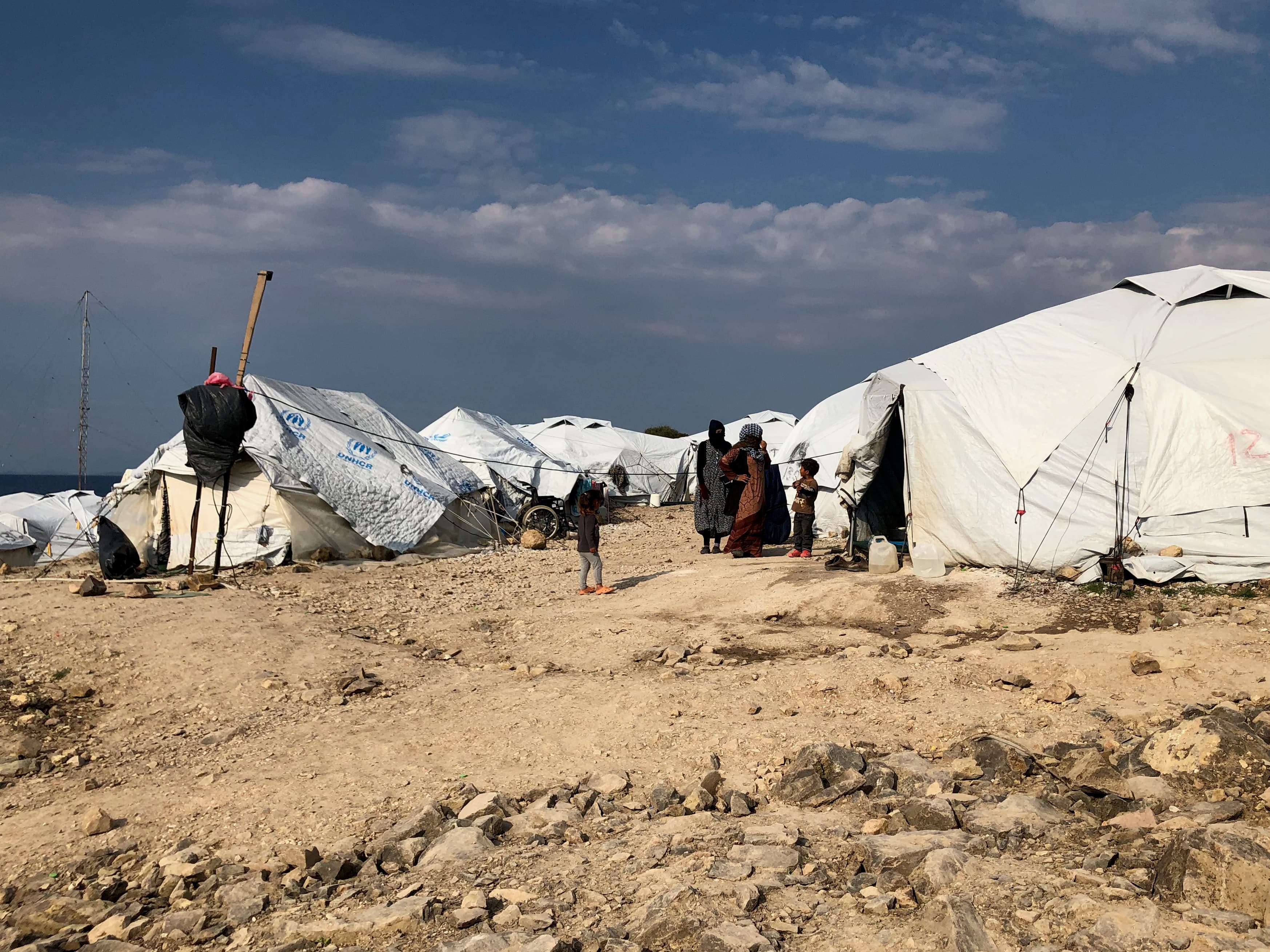 Approximately 7,000 asylum-seekers and refugees live in the temporary Mavrovouni camp on Lesbos.