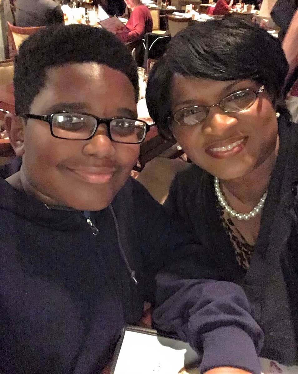 A mother and son together