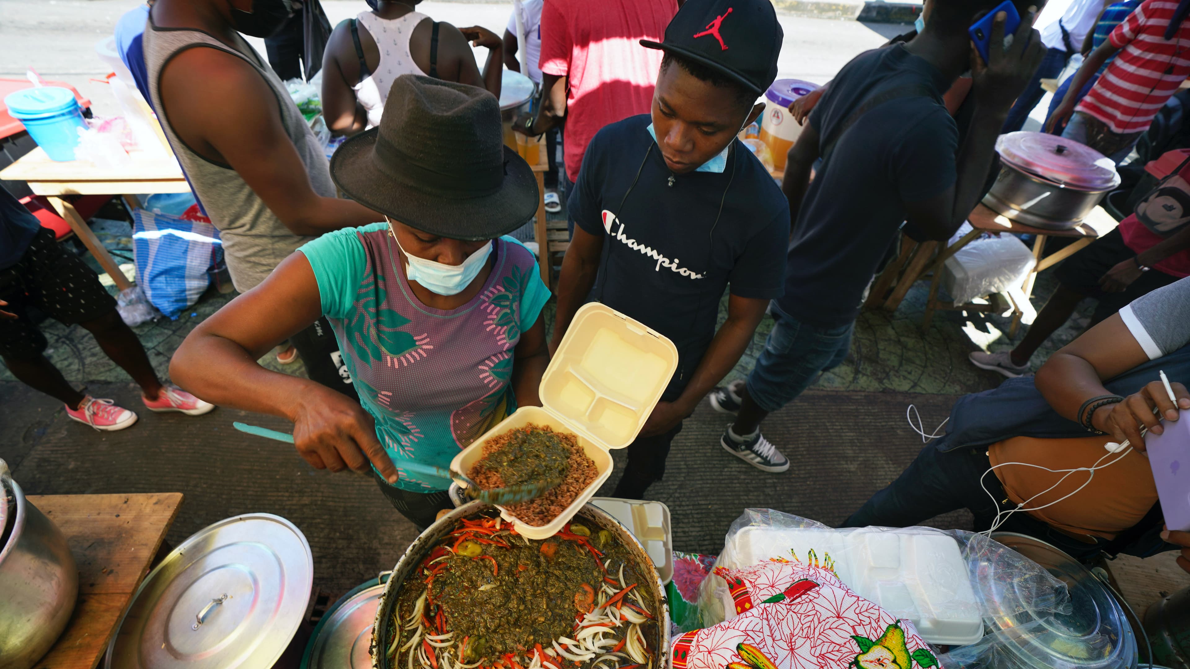 A Haitian vendor