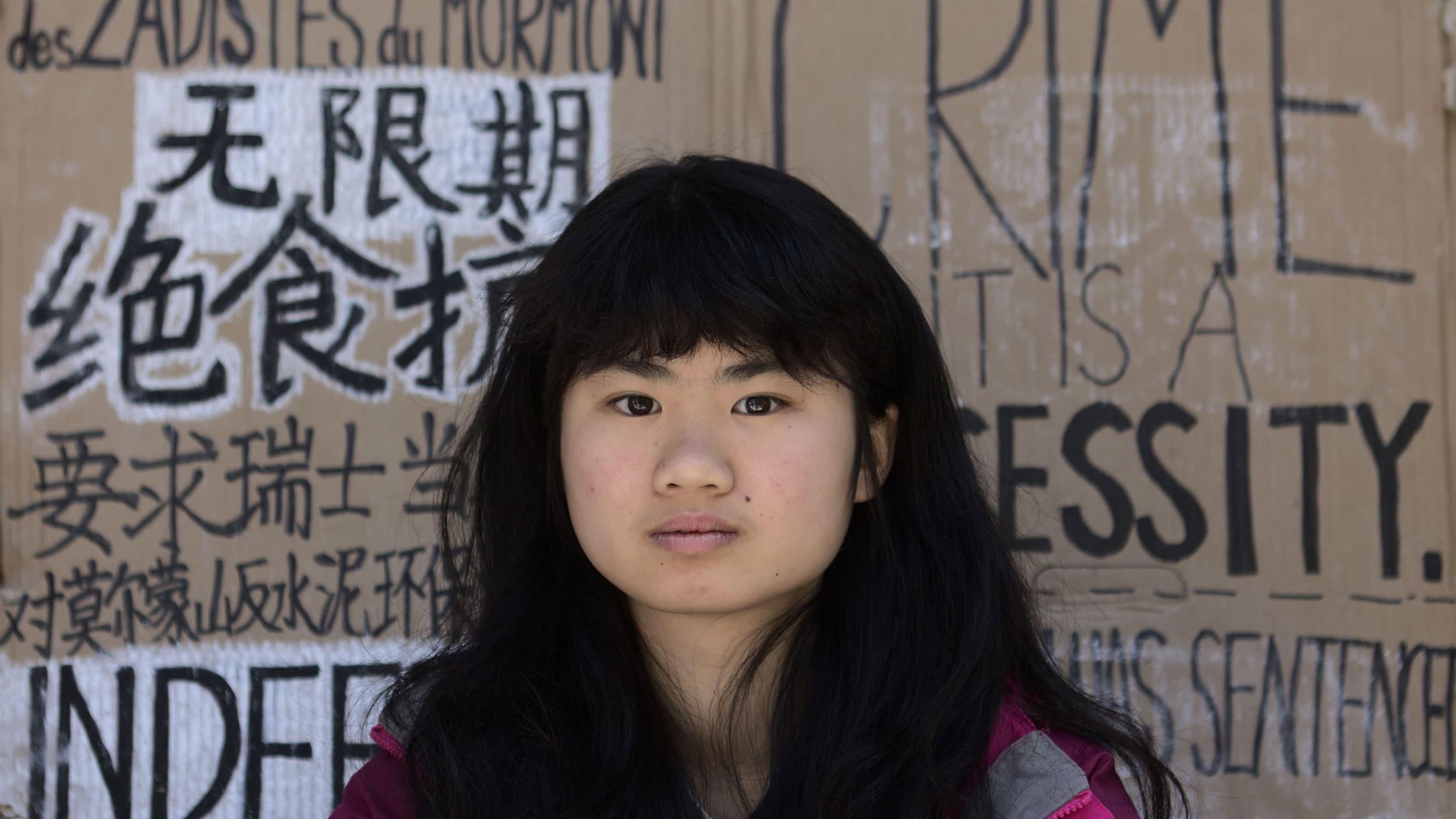 Chinese environmental activist Howey Ou in St-Laurent, Lausanne, Switzerland.