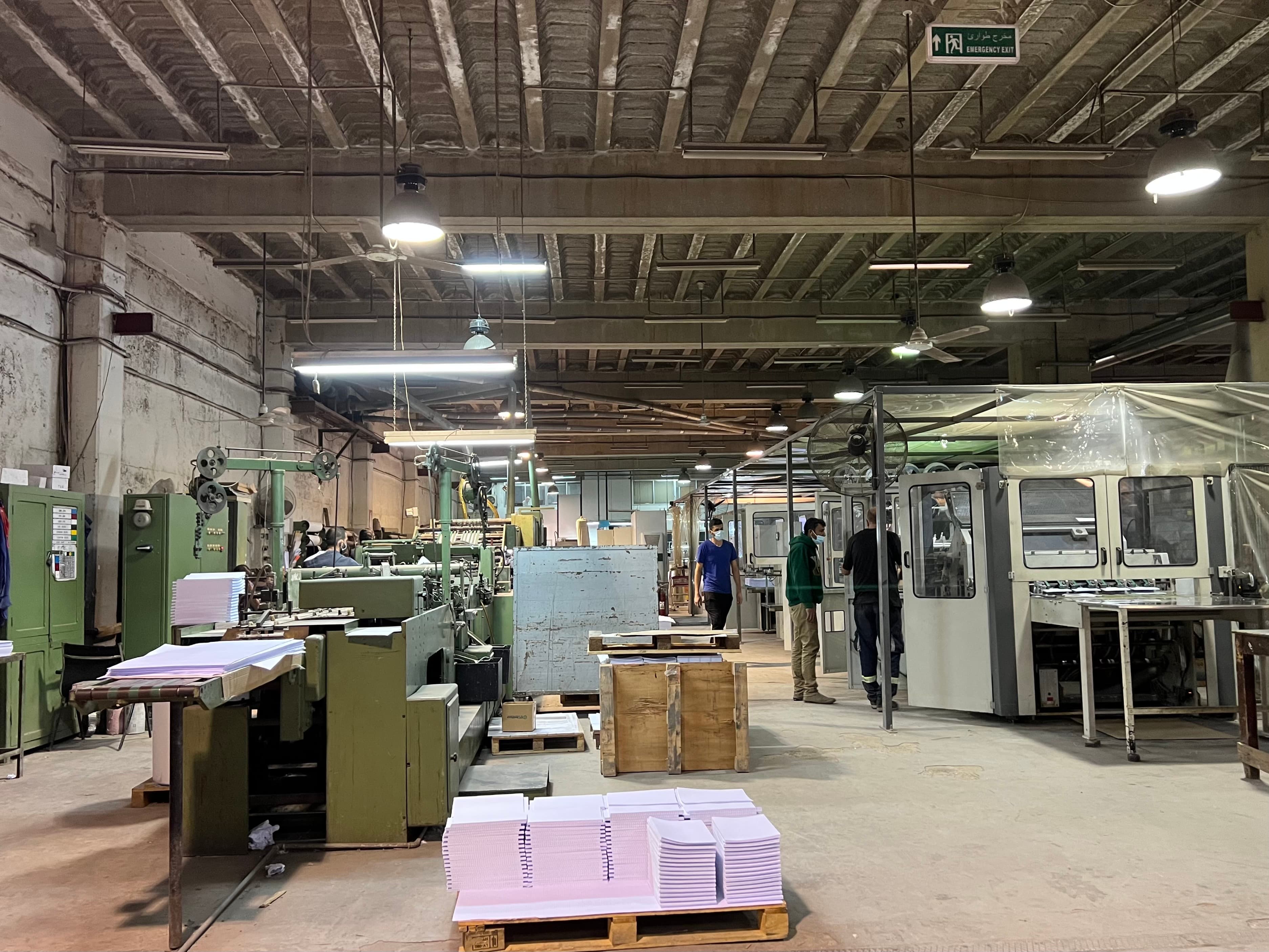 Workers at the Oriental Paper Products factory on the outskirts of Beirut face an uncertain future due to the economic fallout in Lebanon and Saudi Arabia’s ban of Lebanese imported goods.