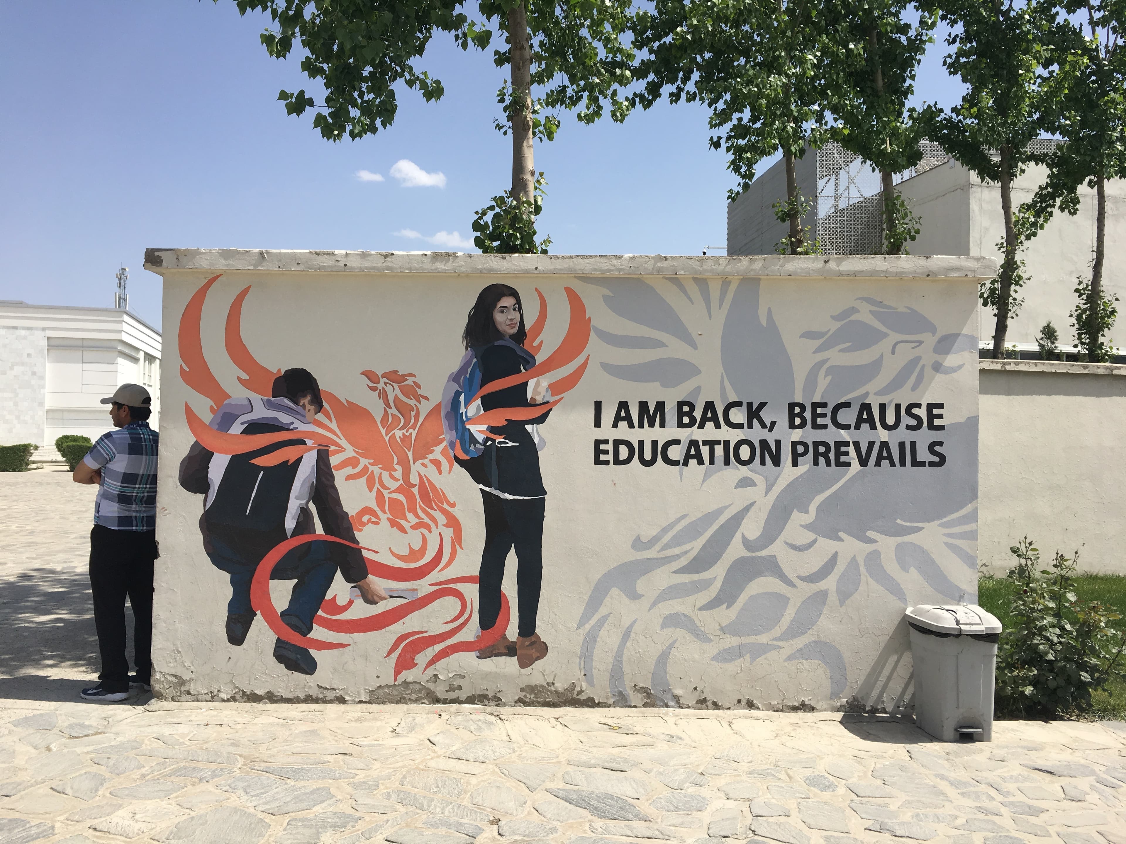 Mural on the campus of the American University of Afghanistan.