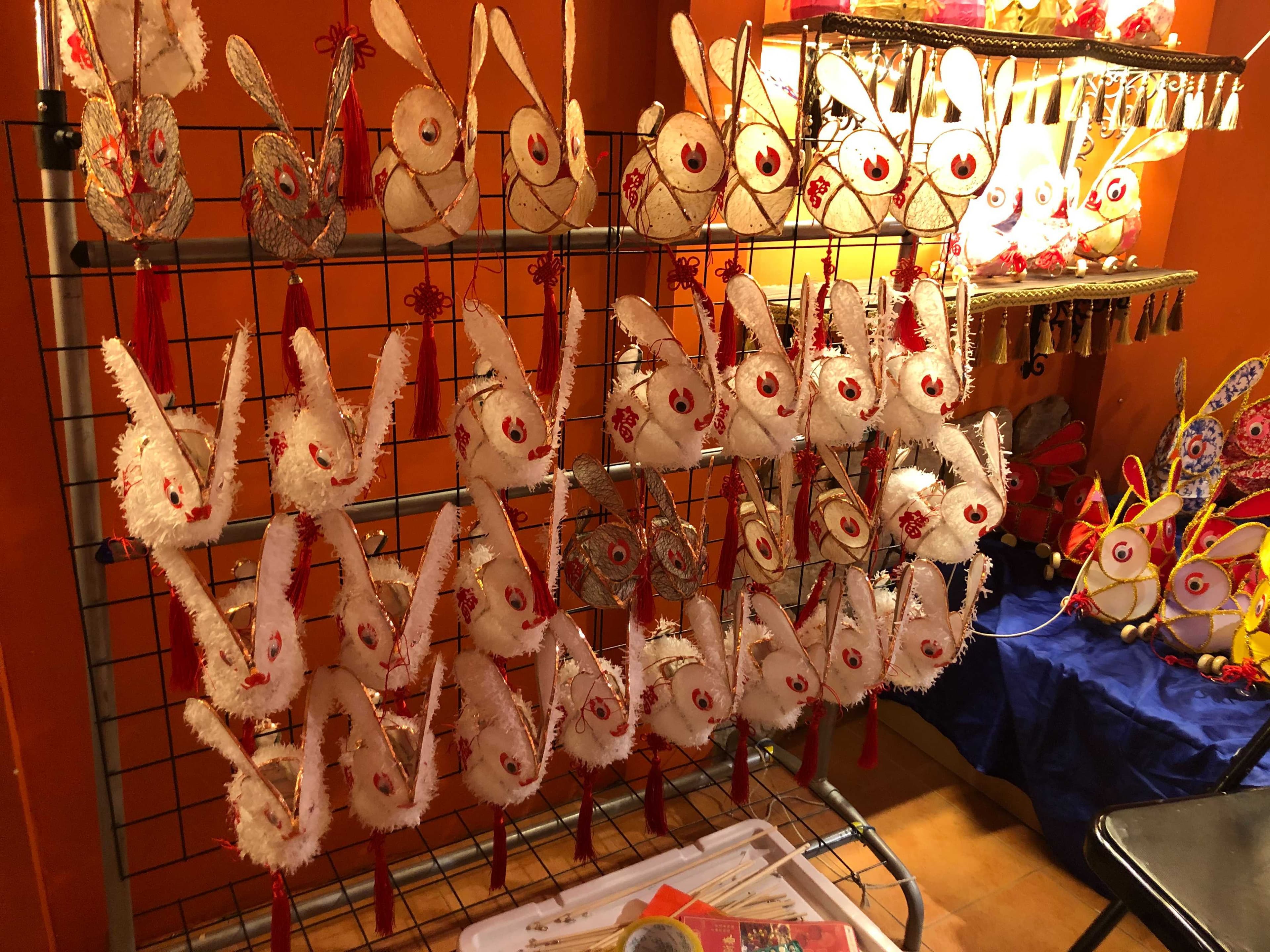 Li Jianguo’s lanterns for sale in Shanghai.