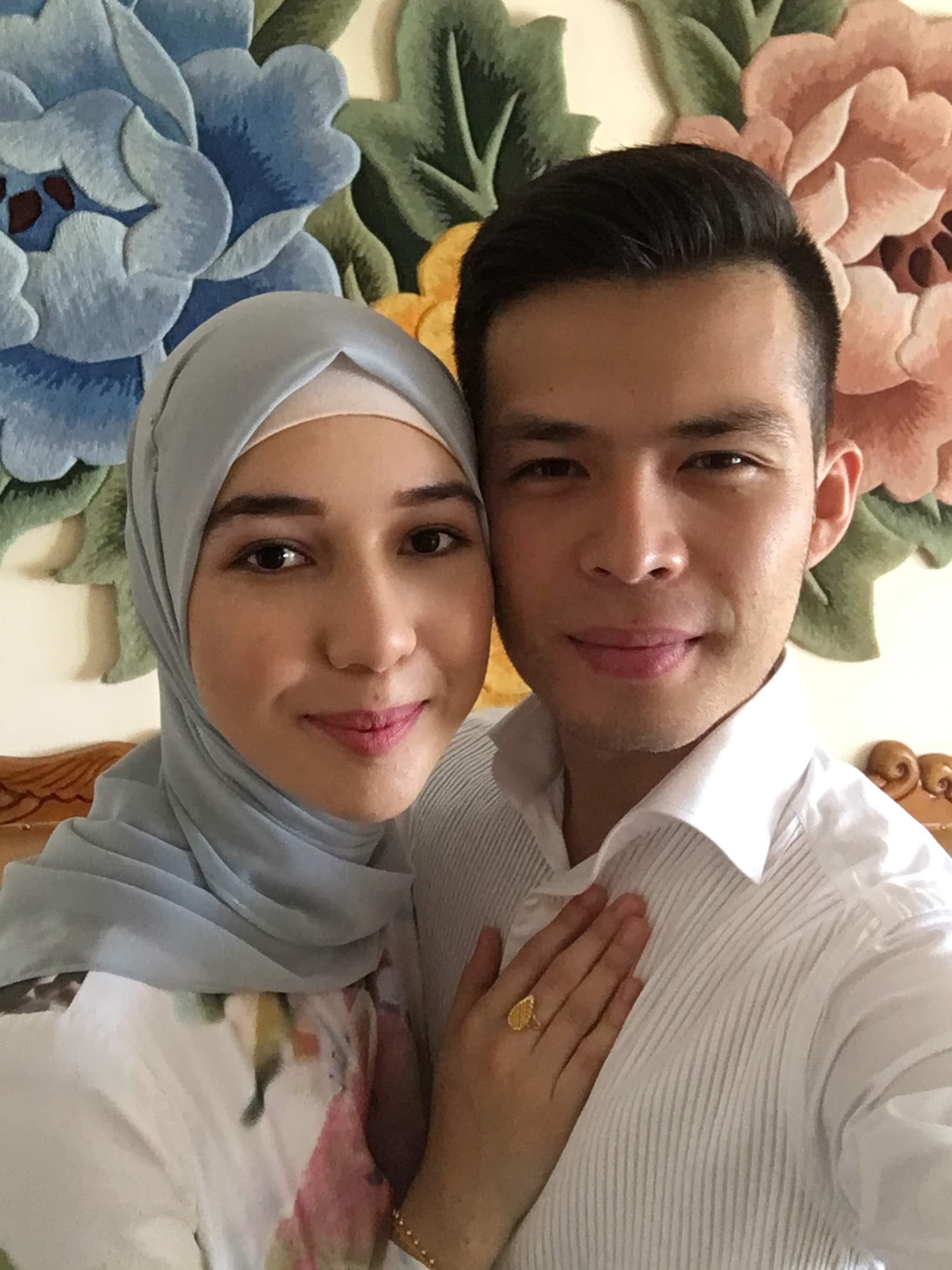 Mehray Mezensof with her husband Mirzat Taher