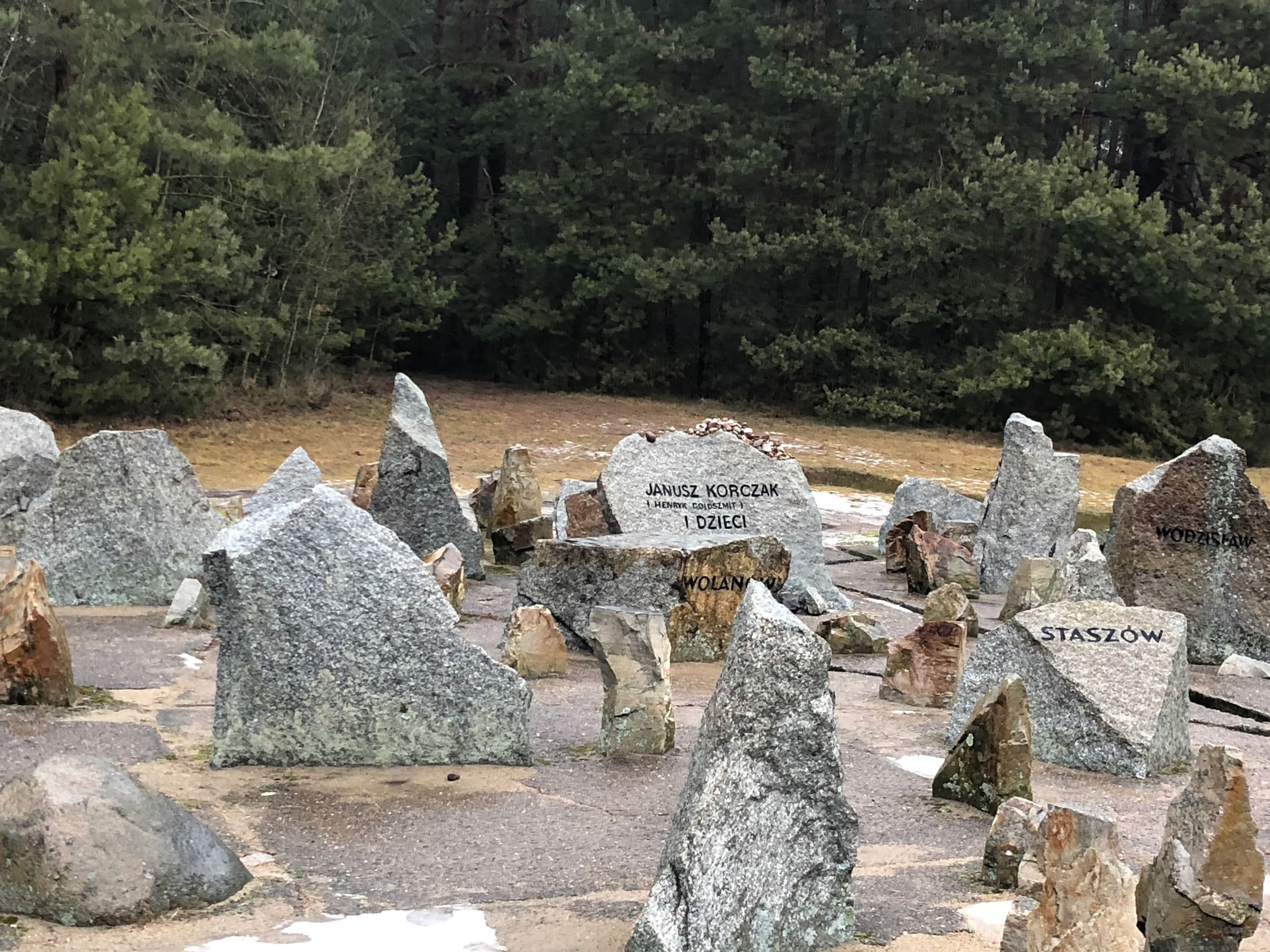 A memorial at Treblinka honors the nearly 900,000 people who perished there.