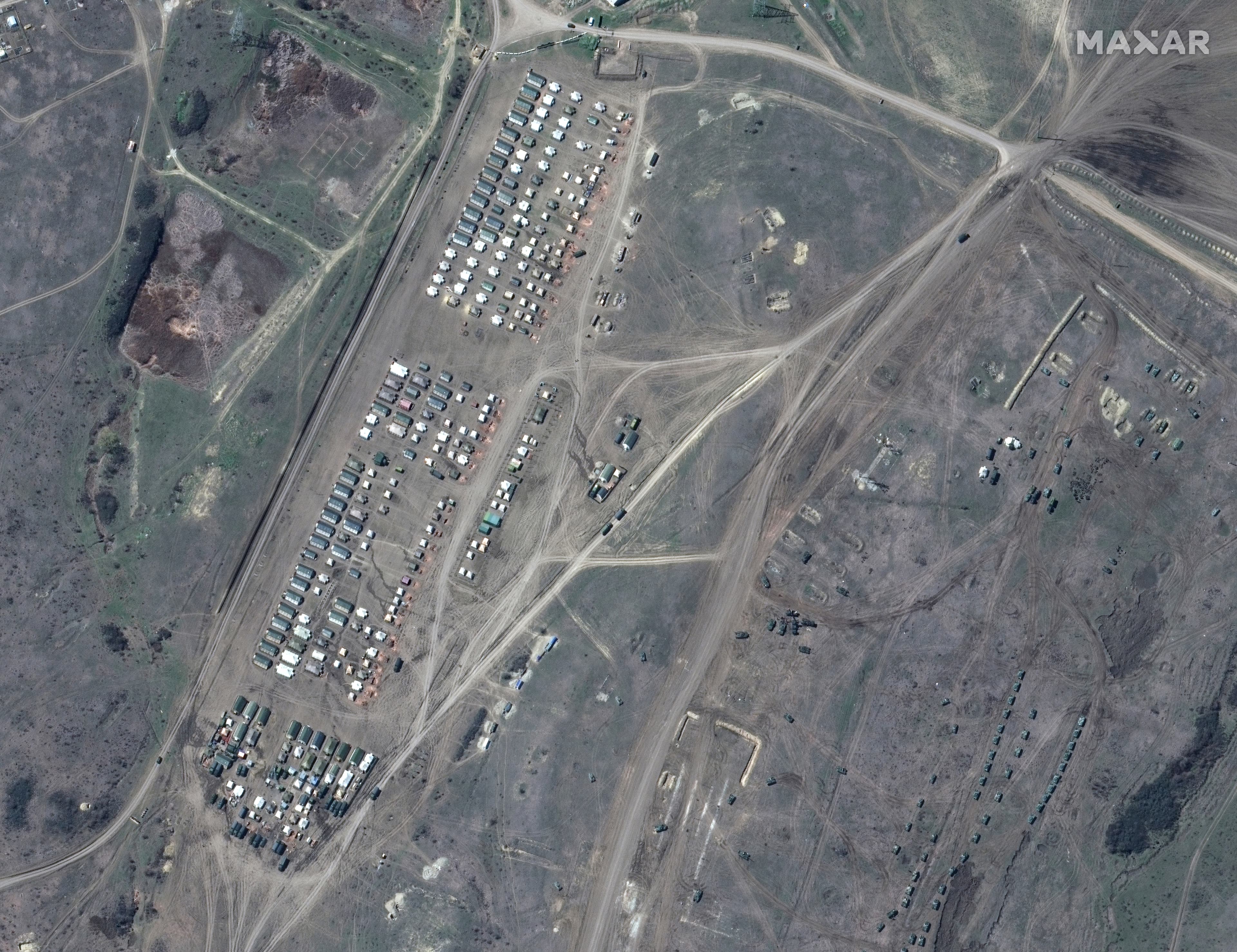 Commercial satellite companies provide views once reserved for governments, like this image of a Russian military training facility in Crimea.