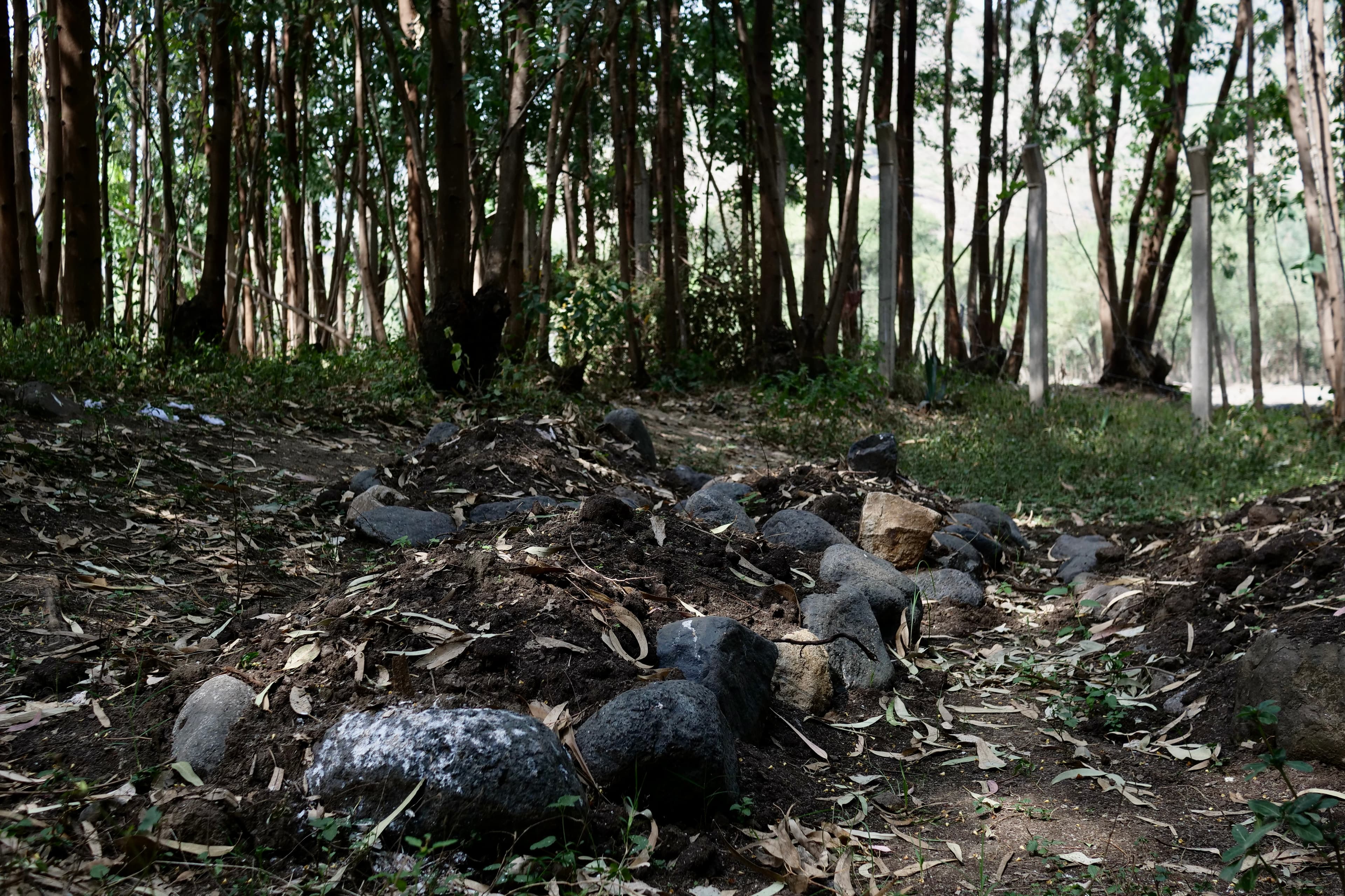 Graves behind a school in Kobo Robit, Ethiopia, Feb. 19, 2022.