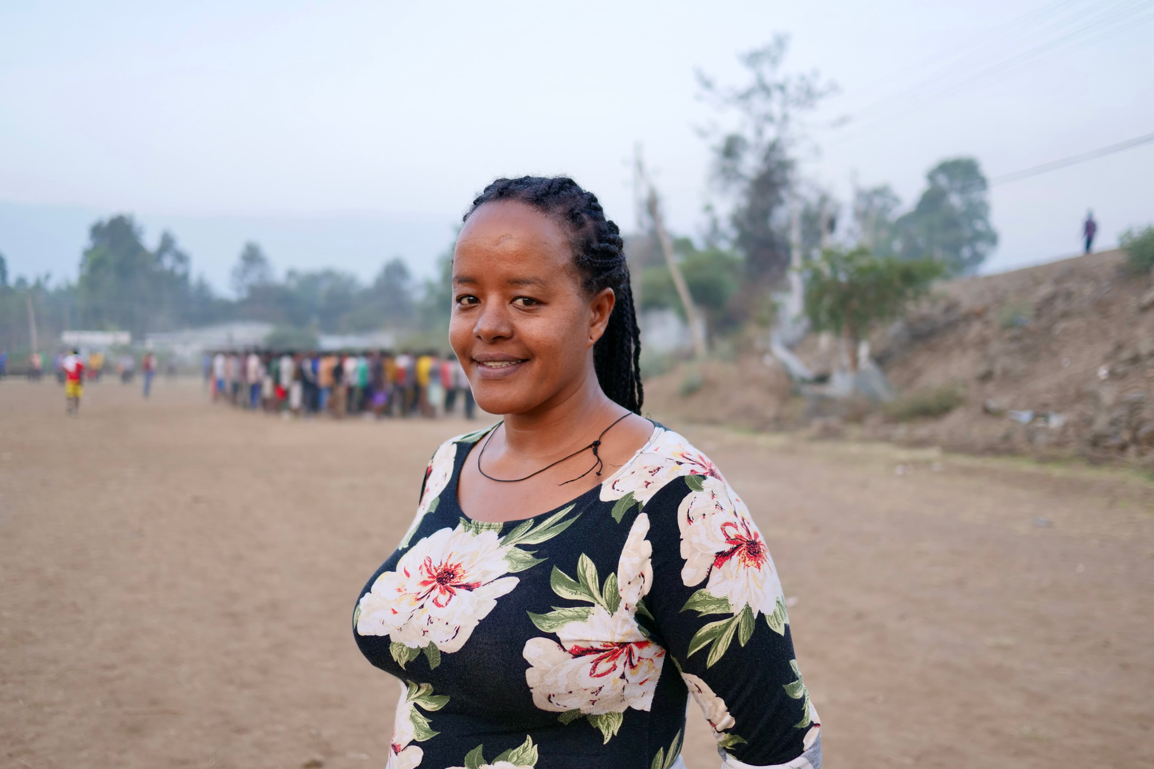 Asres Chane, 35, is shown at a training for new recruits to FANO, the ethnic Amhara civilian militia in Woldiya, Ethiopia, Feb. 20, 2022.