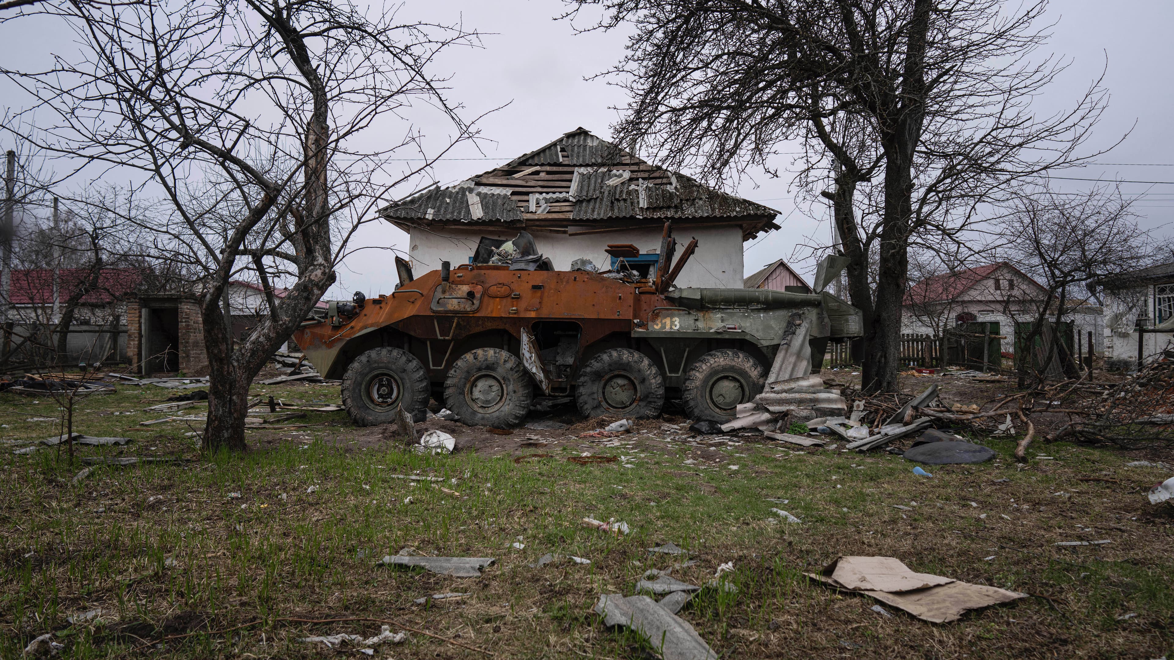A Russian armoured fighting vehicle