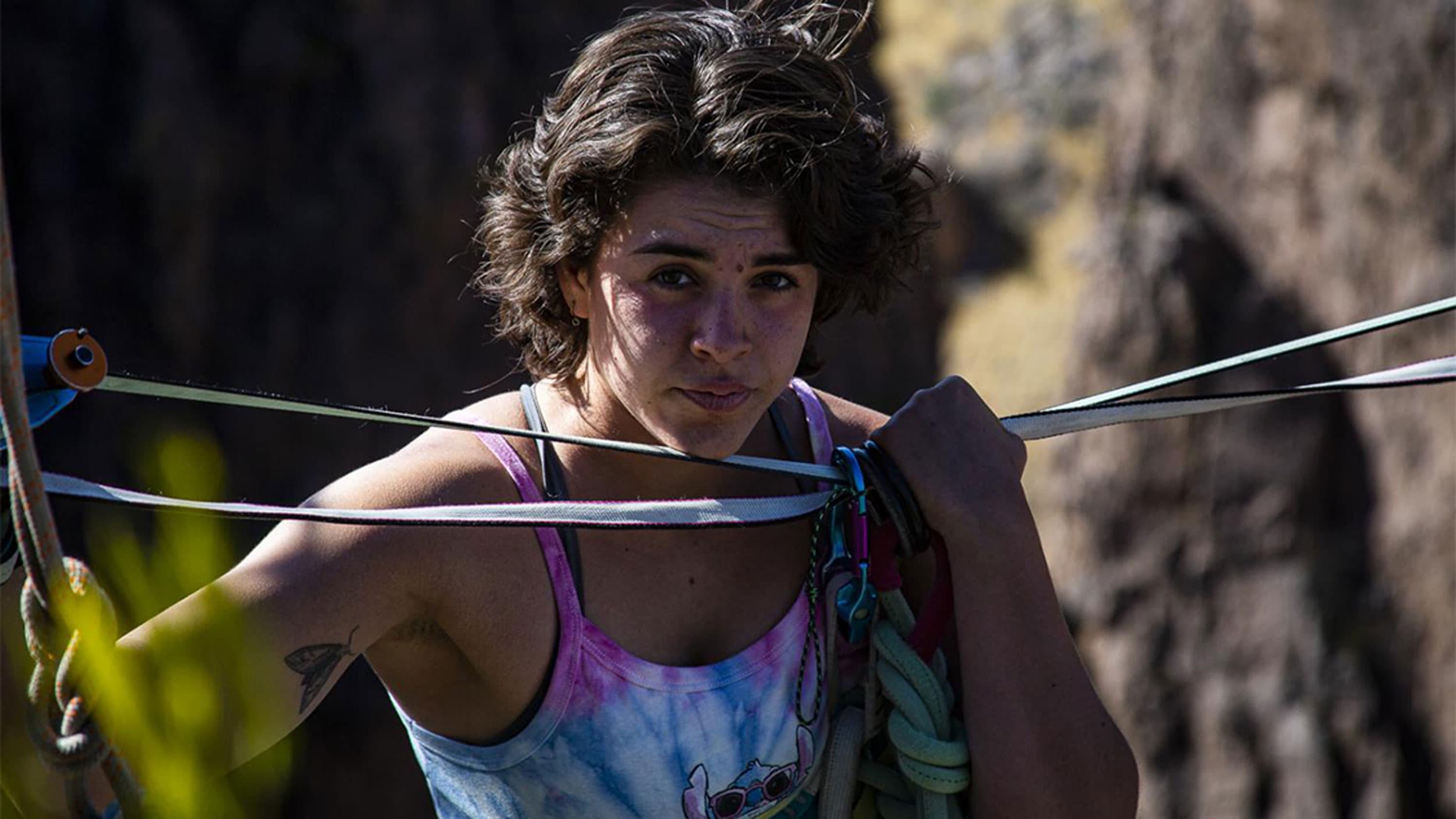 Argelia Gil Samaniego has been practicing highline for a couple years, but the Cruz del Diablo was by far her most ambitious effort yet.