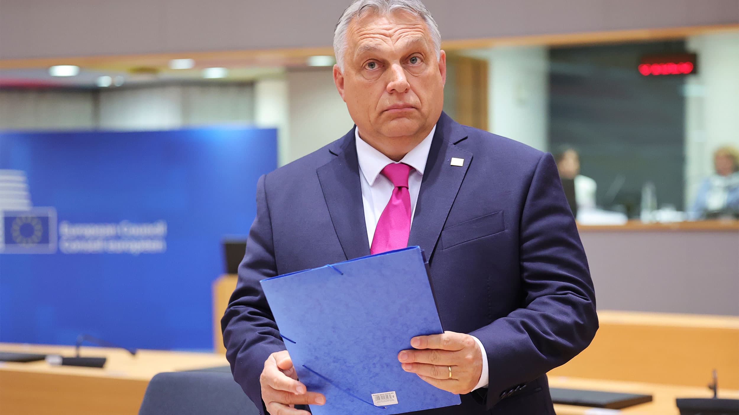 Hungarian PM Viktor Orban arrives for the an extraordinary meeting of EU leaders to discuss Ukraine, energy and food security in Brussels