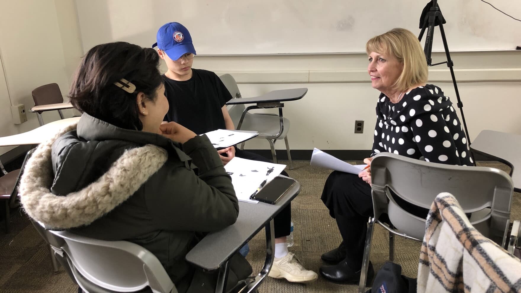 students and a teacher