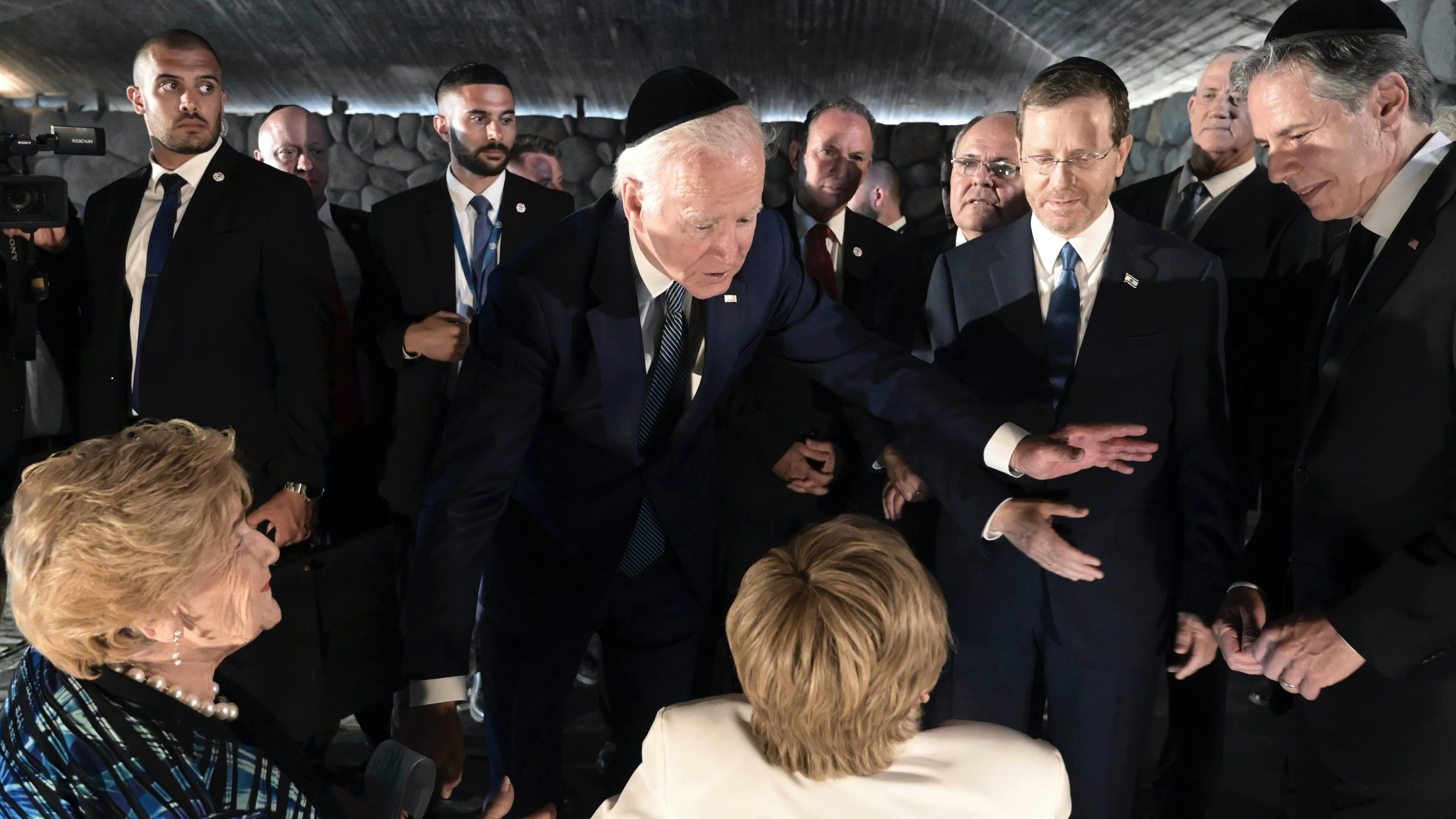 Biden in a crowd