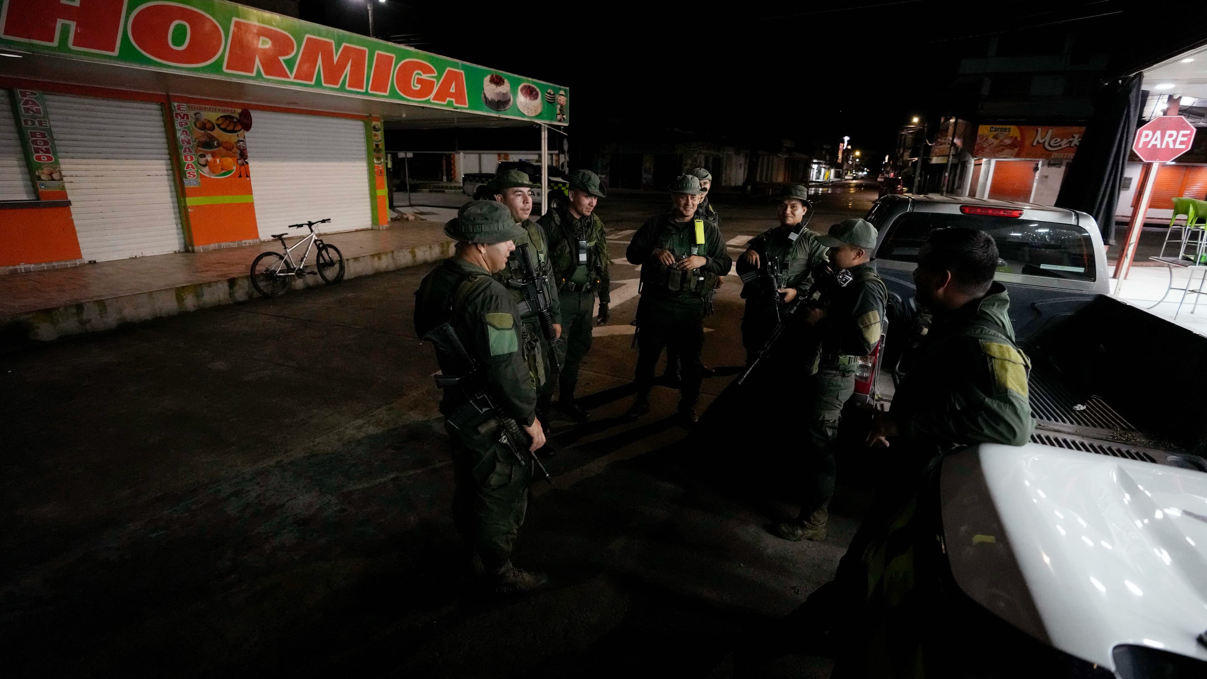 authorities standing in a circle